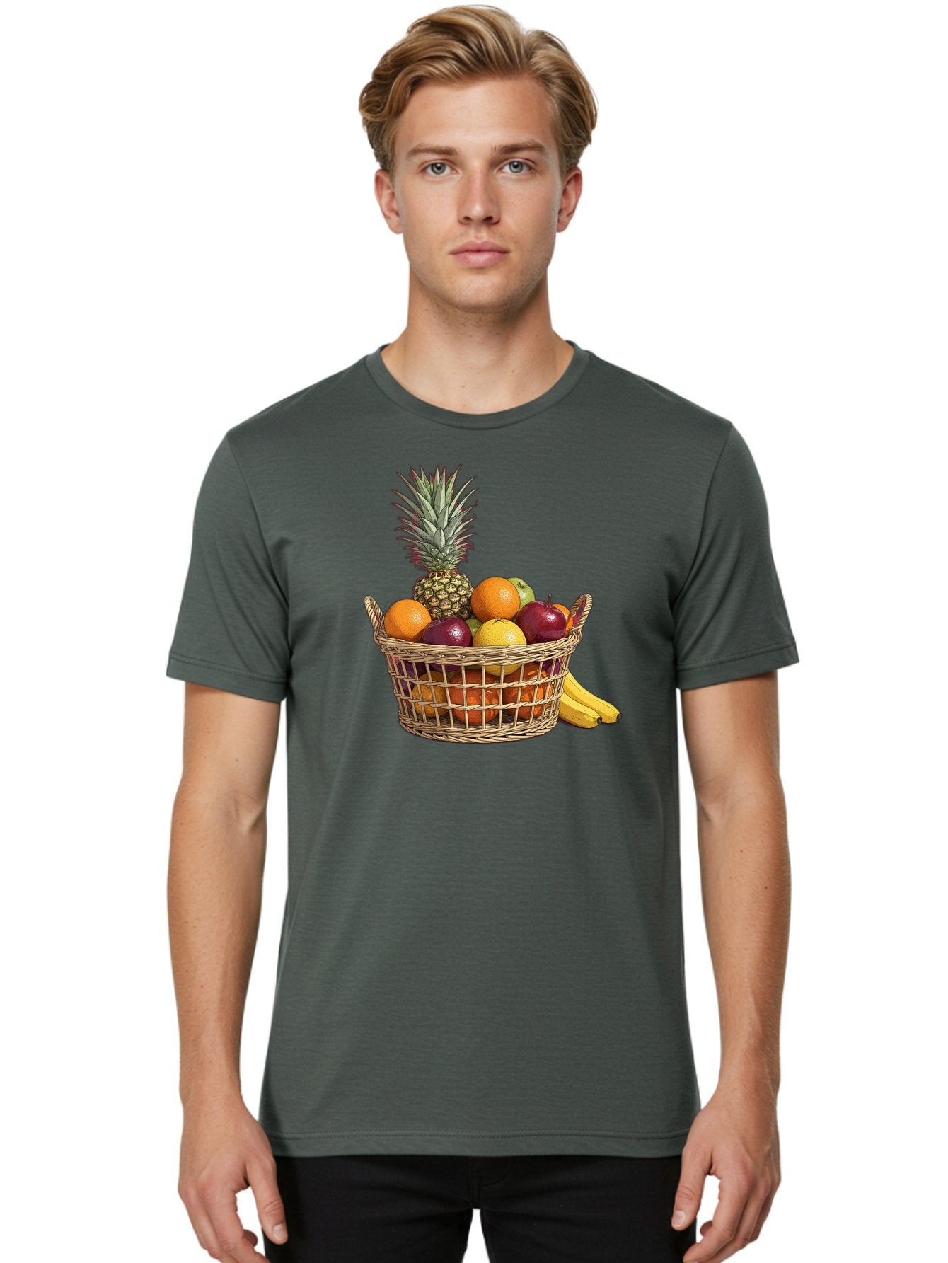 Fruit-Basket-5 Men'S Graphic Tee, 100% Cotton, Comfortable Casual Summer Wear, Machine Washable, Vintage Camera, Old Camera, Antique Camera, Black Camera, Classic Photography, Photography Equipment, Nostalgic Device, Film Camera, Camera Art Bai926 26