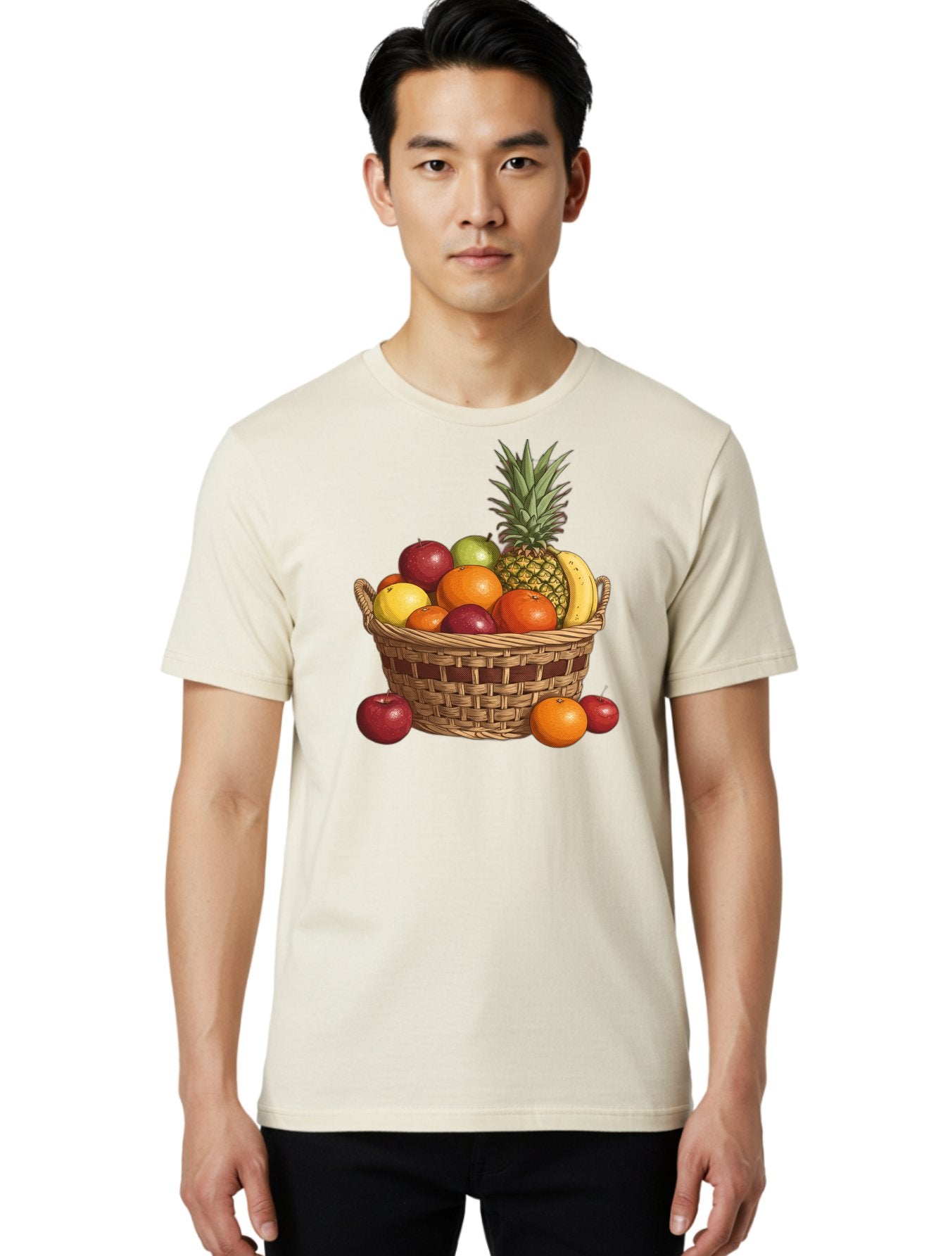 Fruit-Basket-6 Men'S Graphic Tee, 100% Cotton, Comfortable Casual Summer Wear, Machine Washable, Vintage Camera, Old Camera, Antique Camera, Black Camera, Classic Photography, Photography Equipment, Nostalgic Device, Film Camera, Camera Art Bai927 25