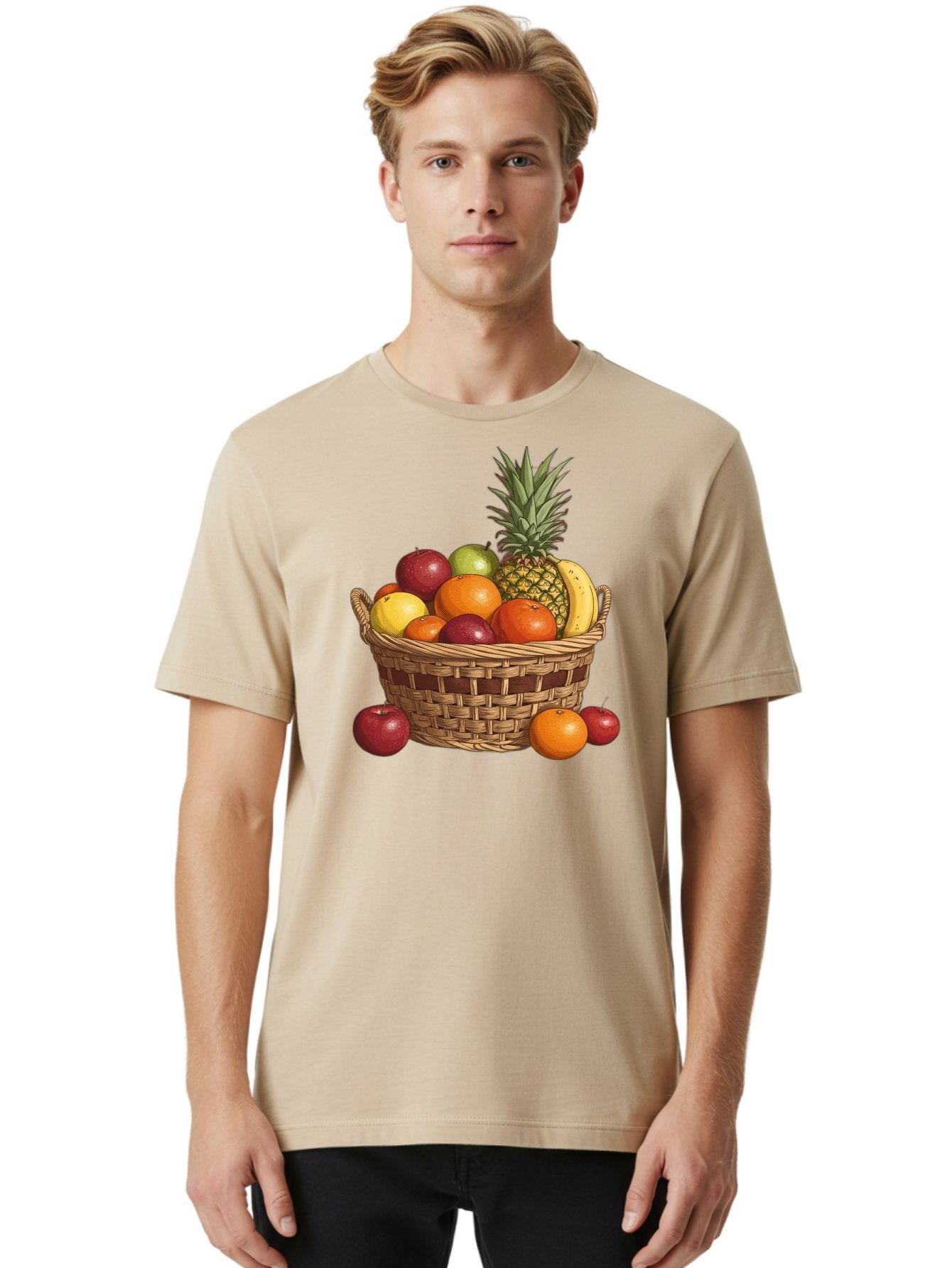 Fruit-Basket-6 Men'S Graphic Tee, 100% Cotton, Comfortable Casual Summer Wear, Machine Washable, Vintage Camera, Old Camera, Antique Camera, Black Camera, Classic Photography, Photography Equipment, Nostalgic Device, Film Camera, Camera Art Bai927 17