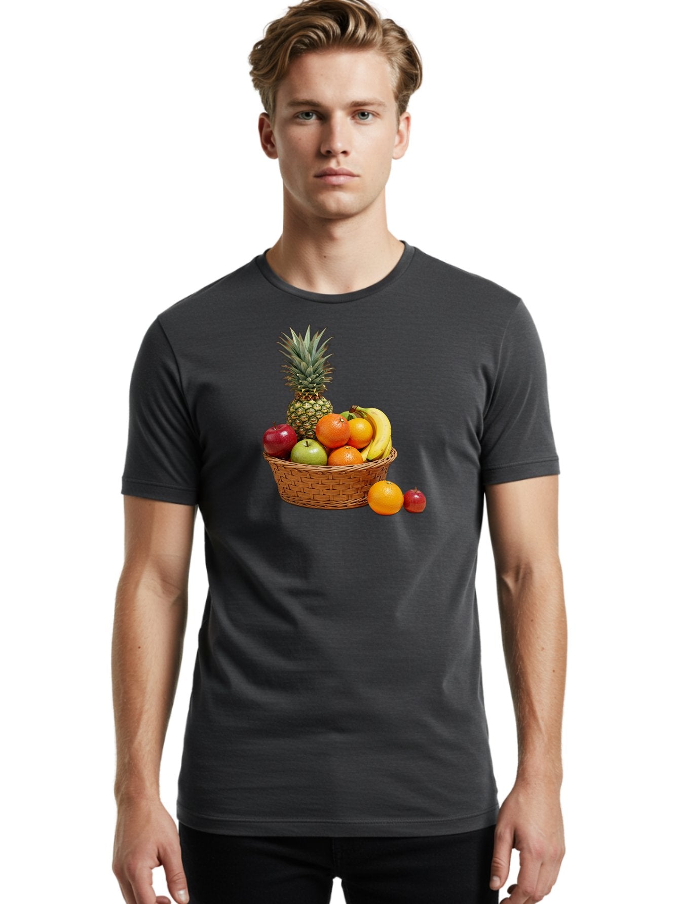Fruit-Basket-7 Men'S Graphic Tee, 100% Cotton, Comfortable Casual Summer Wear, Machine Washable, Vintage Camera, Old Camera, Antique Camera, Black Camera, Classic Photography, Photography Equipment, Nostalgic Device, Film Camera, Camera Art Bai928 29