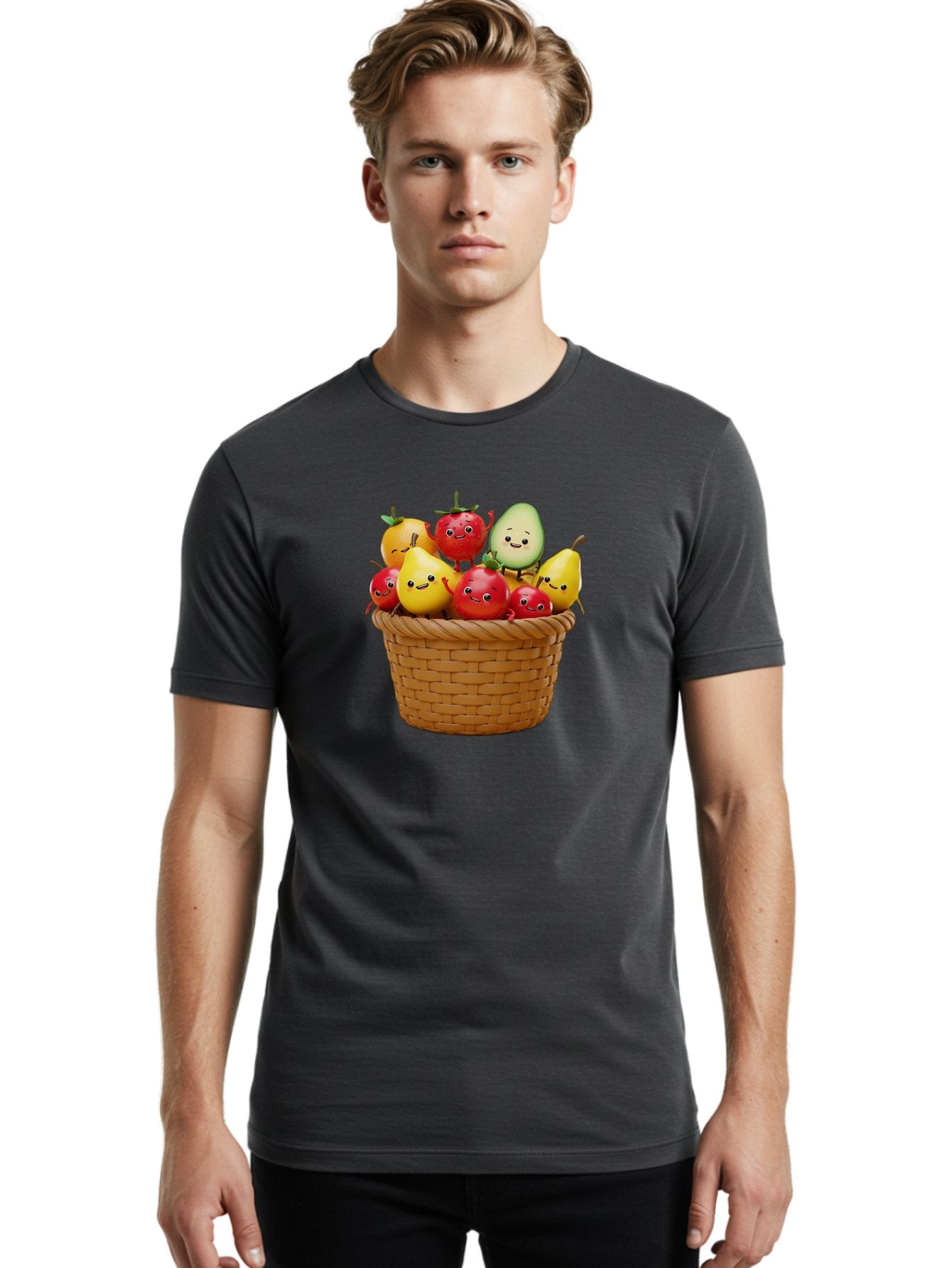 Fruit-Characters-Basket Men'S Graphic Tee, 100% Cotton, Comfortable Casual Summer Wear, Machine Washable, Vintage Camera, Old Camera, Antique Camera, Black Camera, Classic Photography, Photography Equipment, Nostalgic Device, Film Camera, Bai932 26