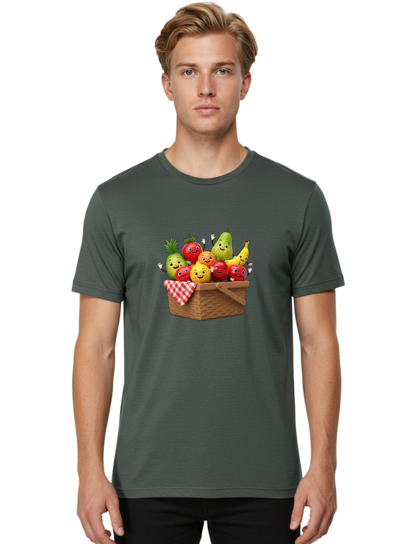 Fruit-Characters-In-Basket Men'S Graphic Tee, 100% Cotton, Comfortable Casual Summer Wear, Machine Washable, Vintage Camera, Old Camera, Antique Camera, Black Camera, Classic Photography, Photography Equipment, Nostalgic Device, Film Camera, Bai933 18