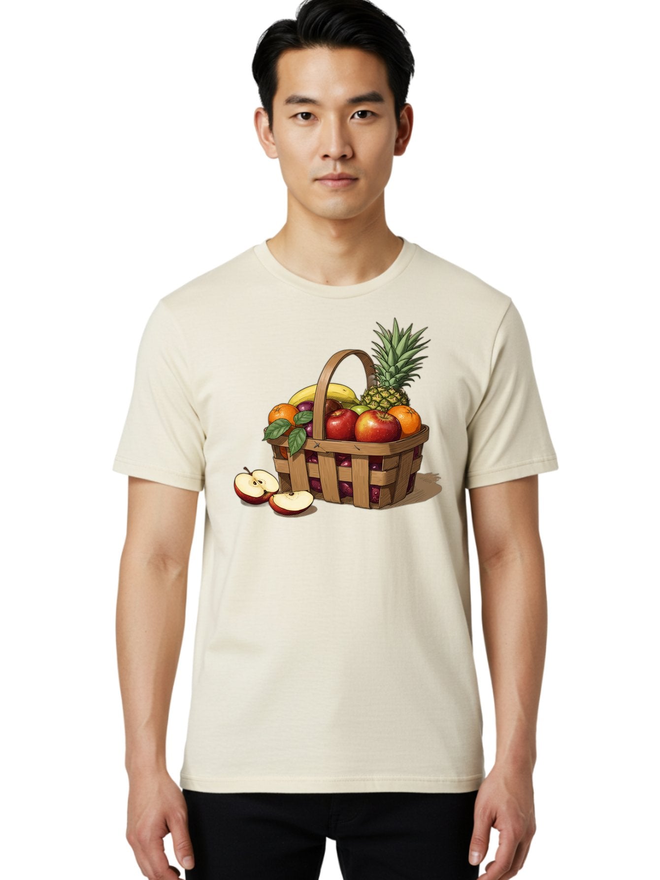 Fruit-Wicker-Basket Men'S Graphic Tee, 100% Cotton, Comfortable Casual Summer Wear, Machine Washable, Vintage Camera, Old Camera, Antique Camera, Black Camera, Classic Photography, Photography Equipment, Nostalgic Device, Film Camera, Bai935 21
