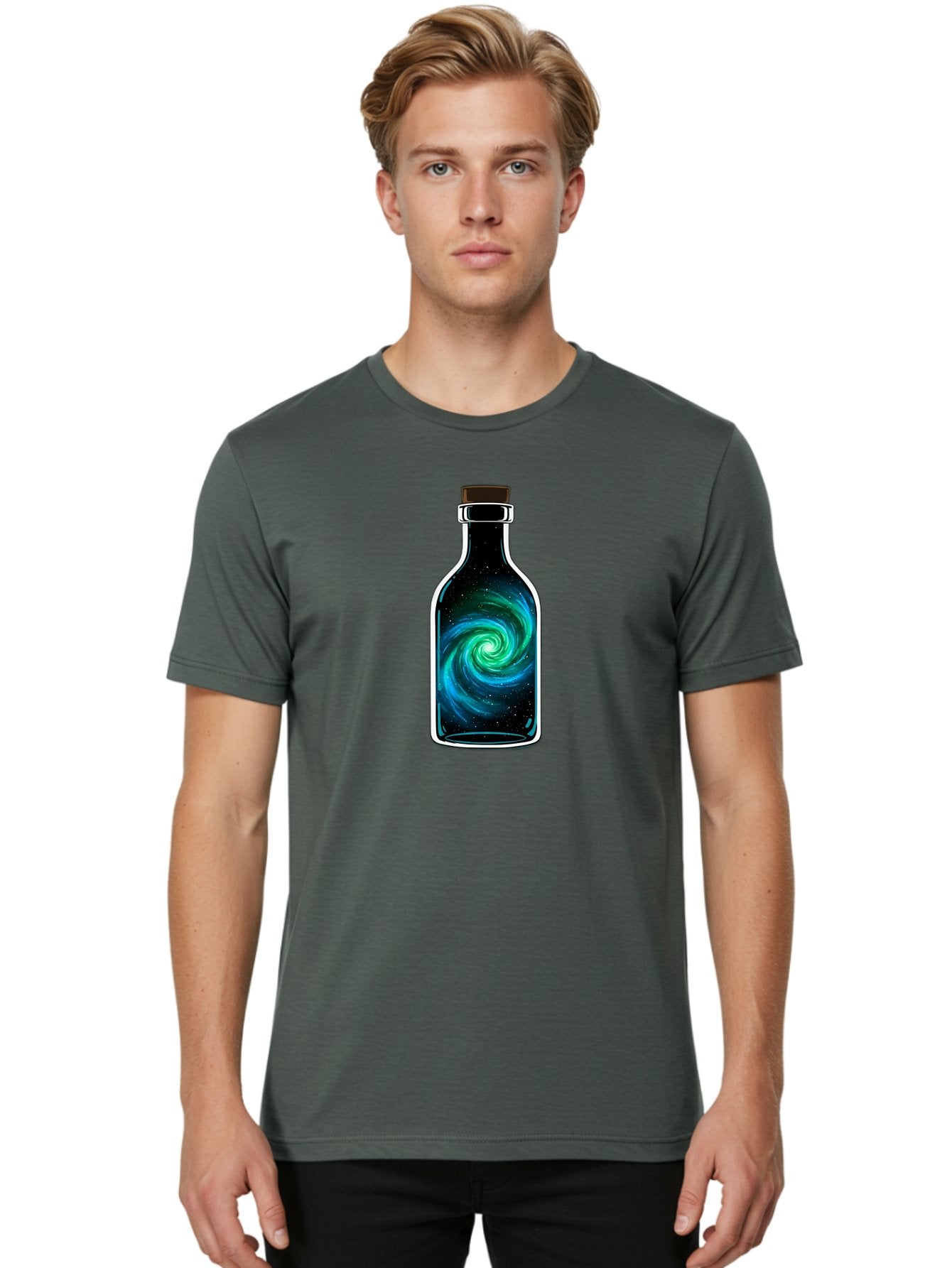 Galaxy-Bottle-12 Men'S Graphic Tee, 100% Cotton, Comfortable Casual Summer Wear, Machine Washable, Vintage Camera, Old Camera, Antique Camera, Black Camera, Classic Photography, Photography Equipment, Nostalgic Device, Film Camera, Camera Art Bai942 21