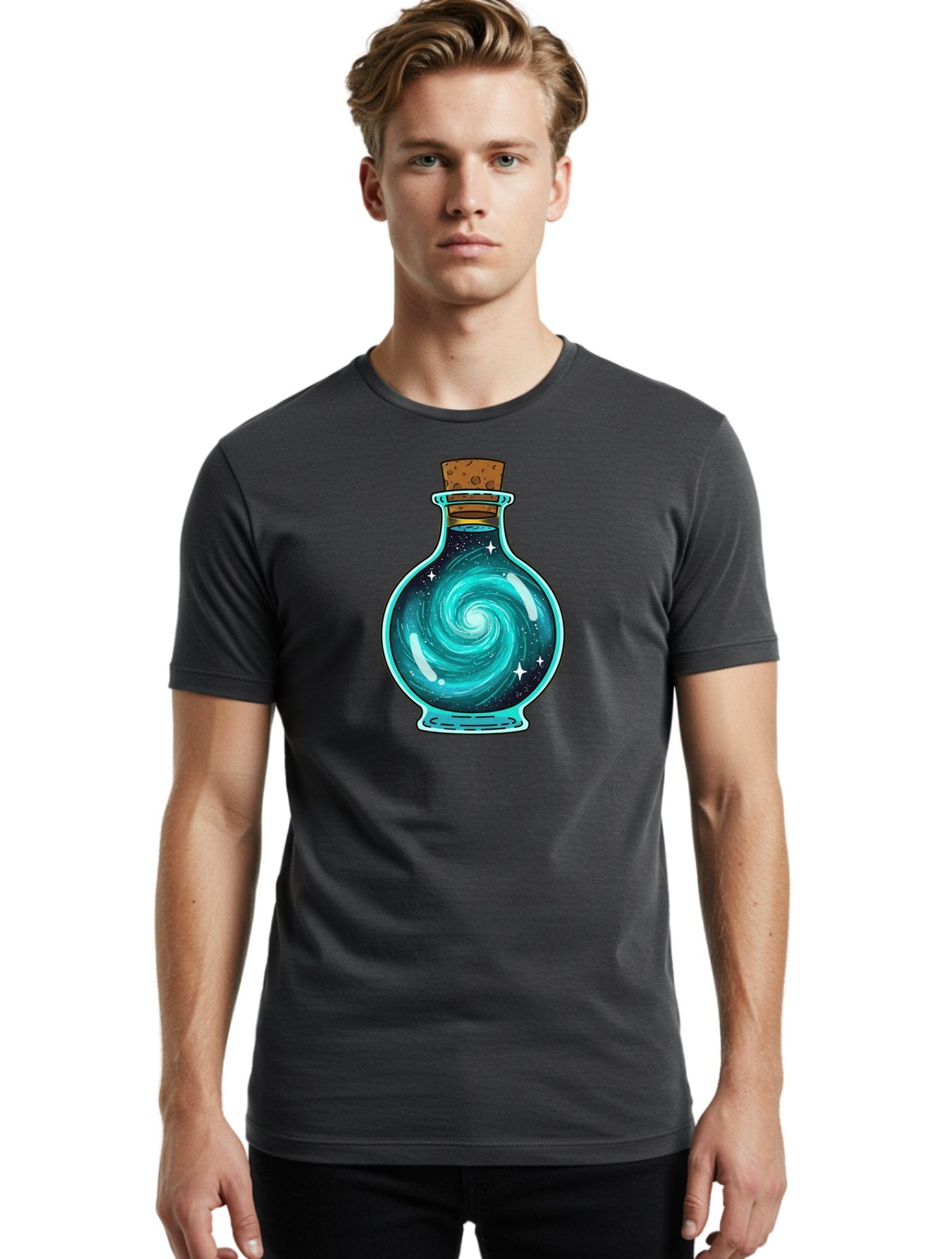 Galaxy-Bottle-13 Men'S Graphic Tee, 100% Cotton, Comfortable Casual Summer Wear, Machine Washable, Vintage Camera, Old Camera, Antique Camera, Black Camera, Classic Photography, Photography Equipment, Nostalgic Device, Film Camera, Camera Art Bai943 29