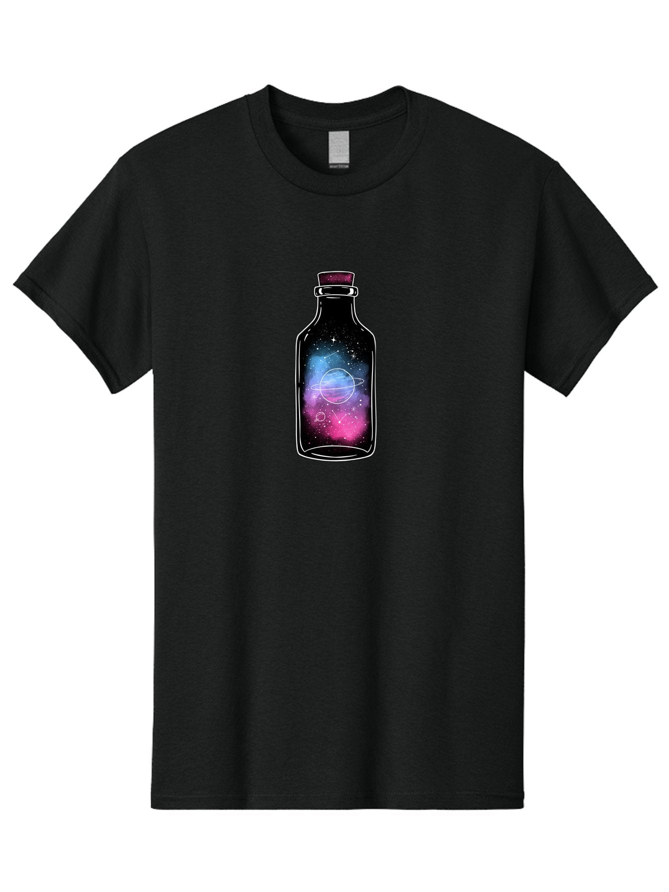 Galaxy-Bottle-4 Men'S Graphic Tee, 100% Cotton, Comfortable Casual Summer Wear, Machine Washable, Vintage Camera, Old Camera, Antique Camera, Black Camera, Classic Photography, Photography Equipment, Nostalgic Device, Film Camera, Camera Art Bai954 5