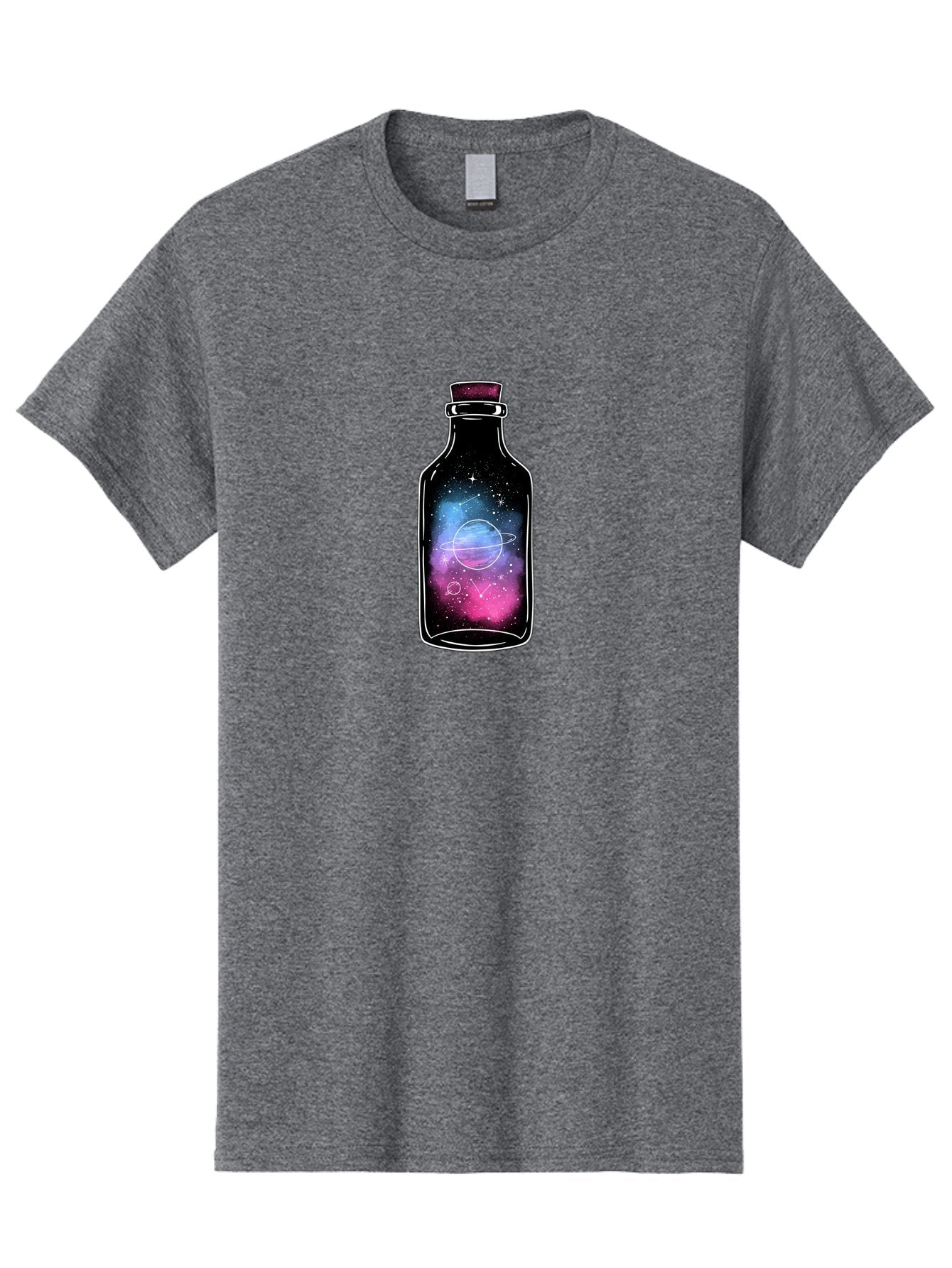 Galaxy-Bottle-4 Men'S Graphic Tee, 100% Cotton, Comfortable Casual Summer Wear, Machine Washable, Vintage Camera, Old Camera, Antique Camera, Black Camera, Classic Photography, Photography Equipment, Nostalgic Device, Film Camera, Camera Art Bai954