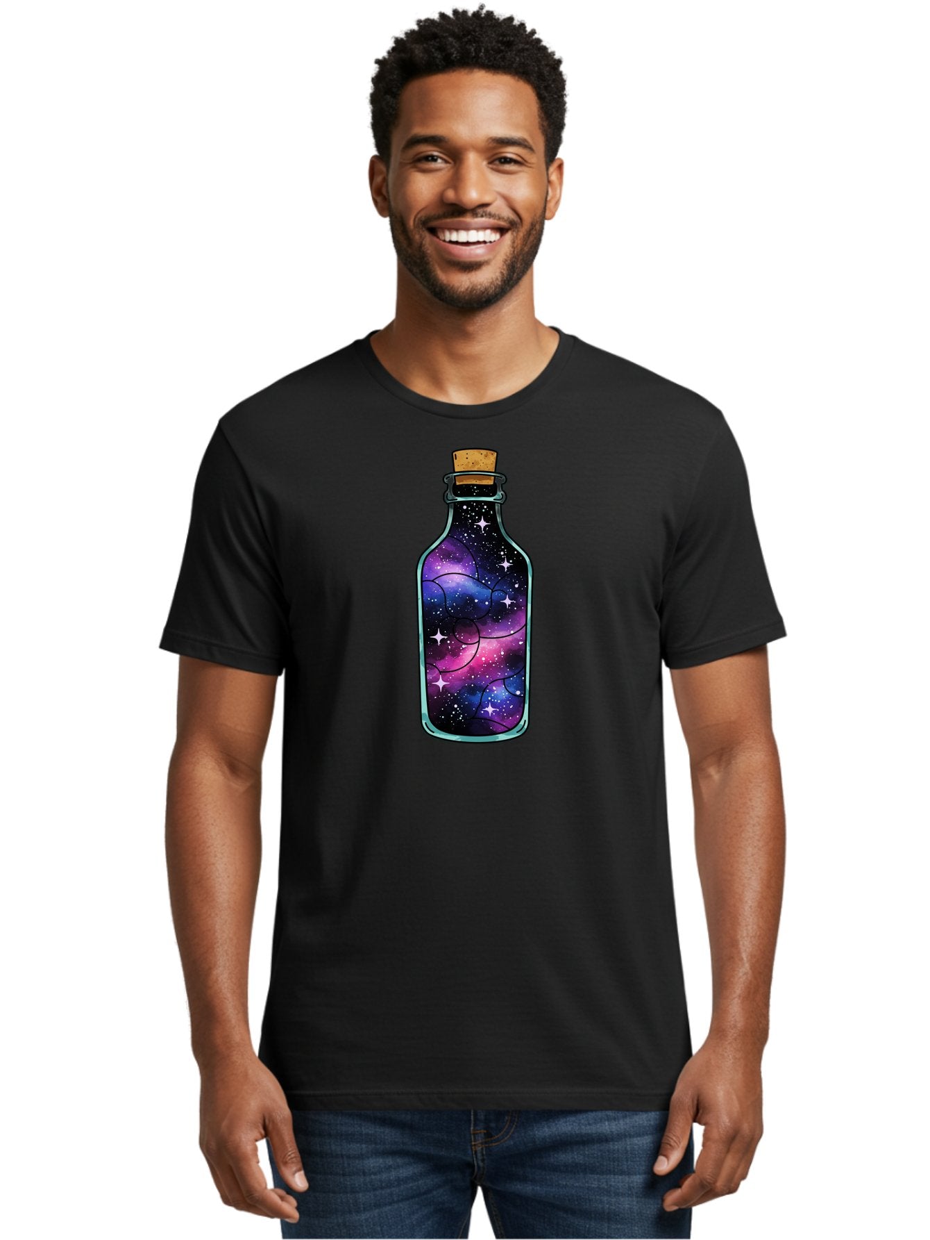 Galaxy-Bottle-9 Men'S Graphic Tee, 100% Cotton, Comfortable Casual Summer Wear, Machine Washable, Vintage Camera, Old Camera, Antique Camera, Black Camera, Classic Photography, Photography Equipment, Nostalgic Device, Film Camera, Camera Art Bai959 29
