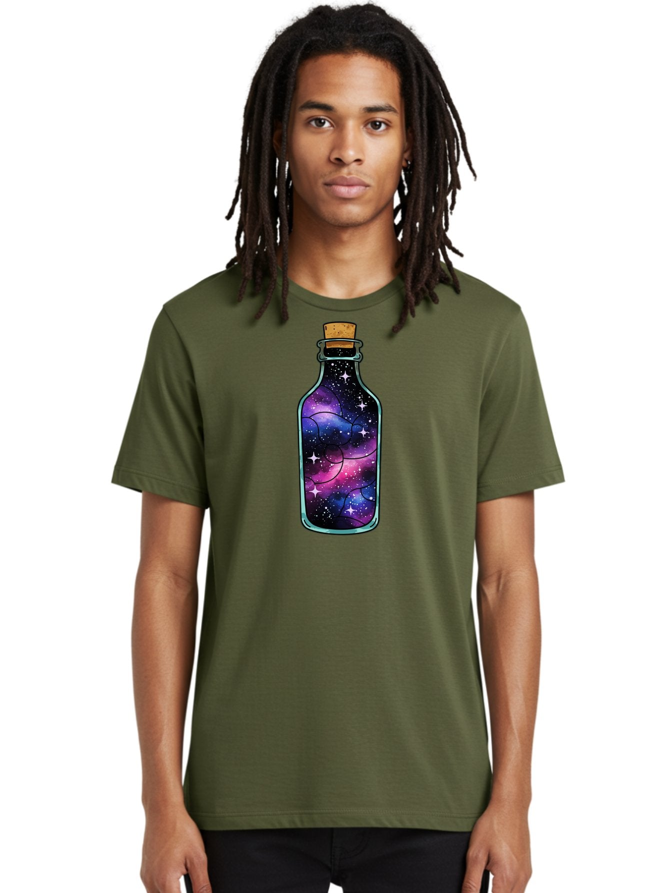 Galaxy-Bottle-9 Men'S Graphic Tee, 100% Cotton, Comfortable Casual Summer Wear, Machine Washable, Vintage Camera, Old Camera, Antique Camera, Black Camera, Classic Photography, Photography Equipment, Nostalgic Device, Film Camera, Camera Art Bai959 16