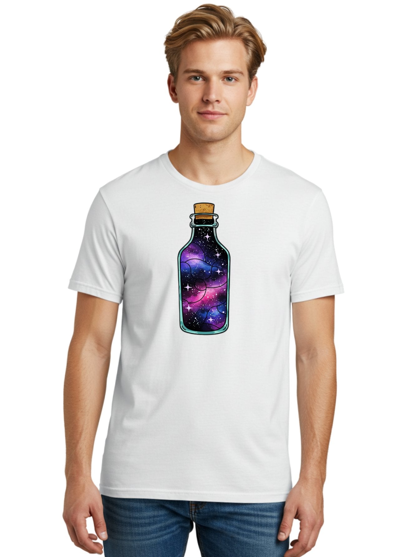 Galaxy-Bottle-9 Men'S Graphic Tee, 100% Cotton, Comfortable Casual Summer Wear, Machine Washable, Vintage Camera, Old Camera, Antique Camera, Black Camera, Classic Photography, Photography Equipment, Nostalgic Device, Film Camera, Camera Art Bai959 30