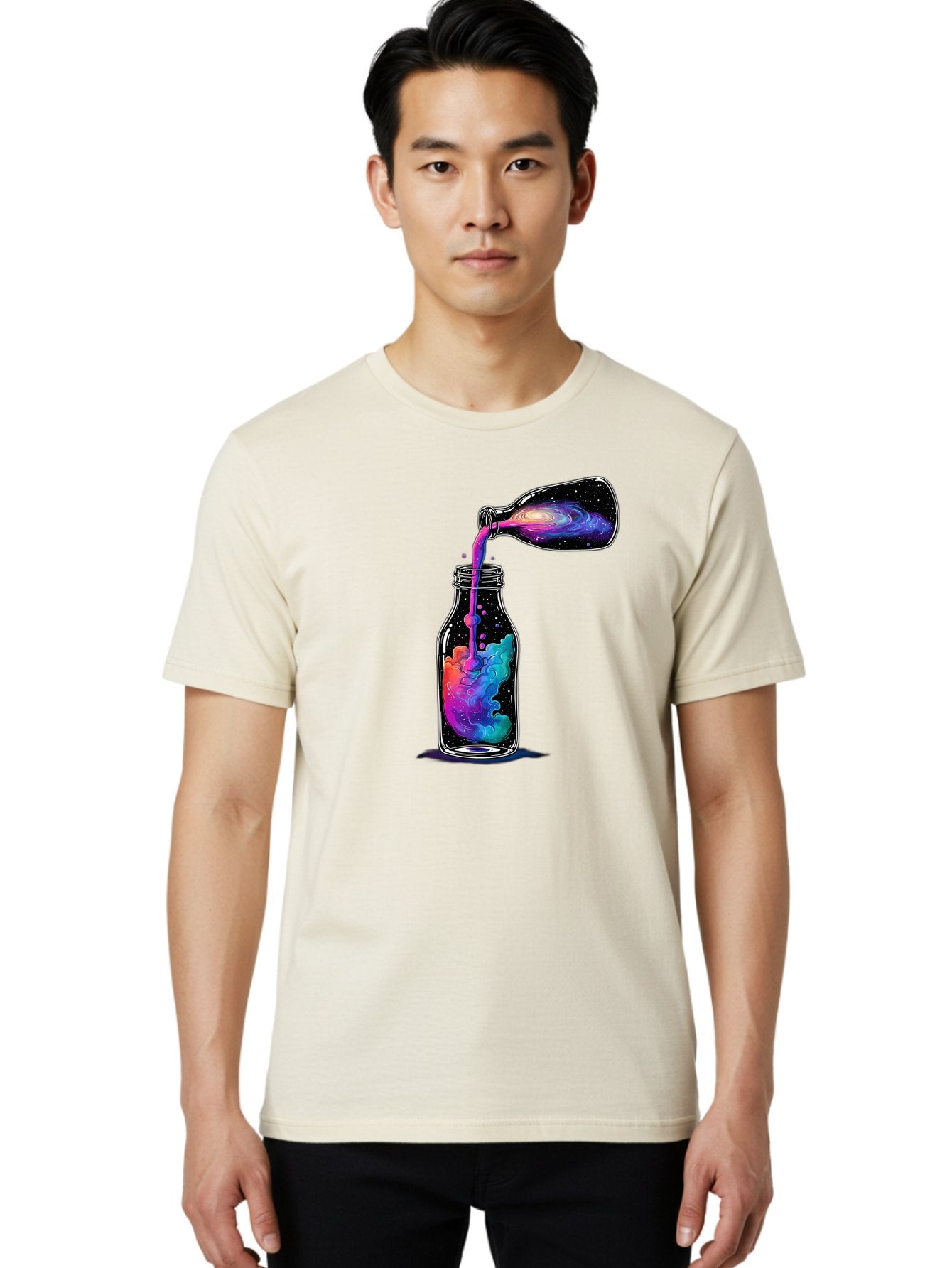 Galaxy-In-A-Bottle-14 Men'S Graphic Tee, 100% Cotton, Comfortable Casual Summer Wear, Machine Washable, Vintage Camera, Old Camera, Antique Camera, Black Camera, Classic Photography, Photography Equipment, Nostalgic Device, Film Camera, Bai968 22