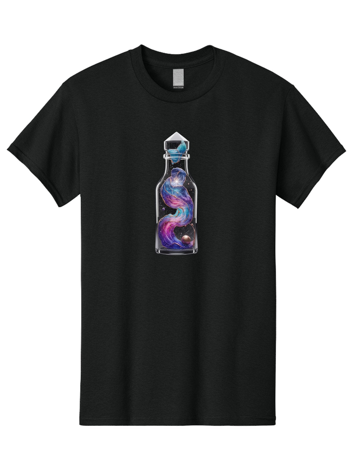 Galaxy-In-A-Bottle-15 Men'S Graphic Tee, 100% Cotton, Comfortable Casual Summer Wear, Machine Washable, Vintage Camera, Old Camera, Antique Camera, Black Camera, Classic Photography, Photography Equipment, Nostalgic Device, Film Camera, Bai969
