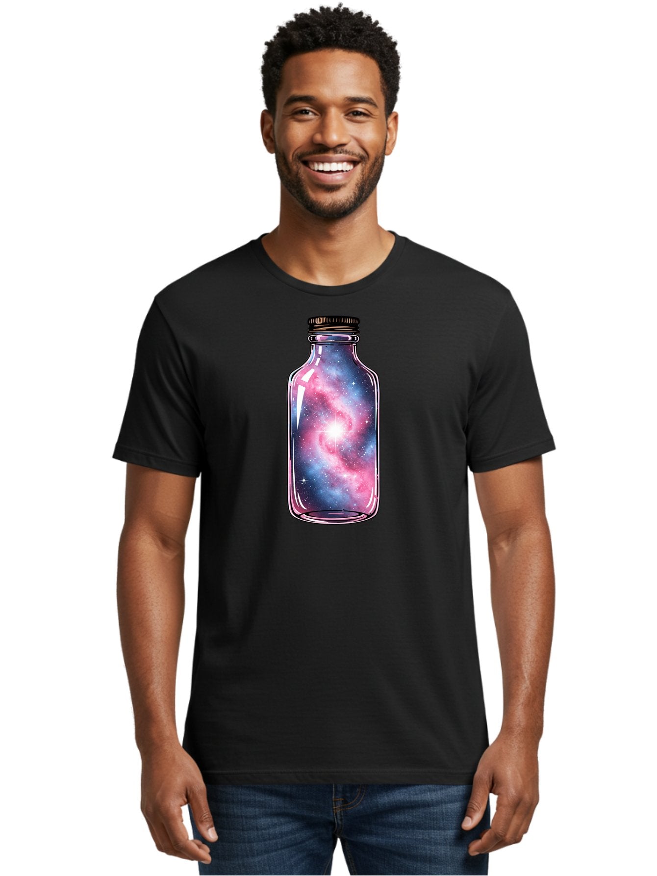 Galaxy-In-A-Bottle-17 Men'S Graphic Tee, 100% Cotton, Comfortable Casual Summer Wear, Machine Washable, Vintage Camera, Old Camera, Antique Camera, Black Camera, Classic Photography, Photography Equipment, Nostalgic Device, Film Camera, Bai971 28