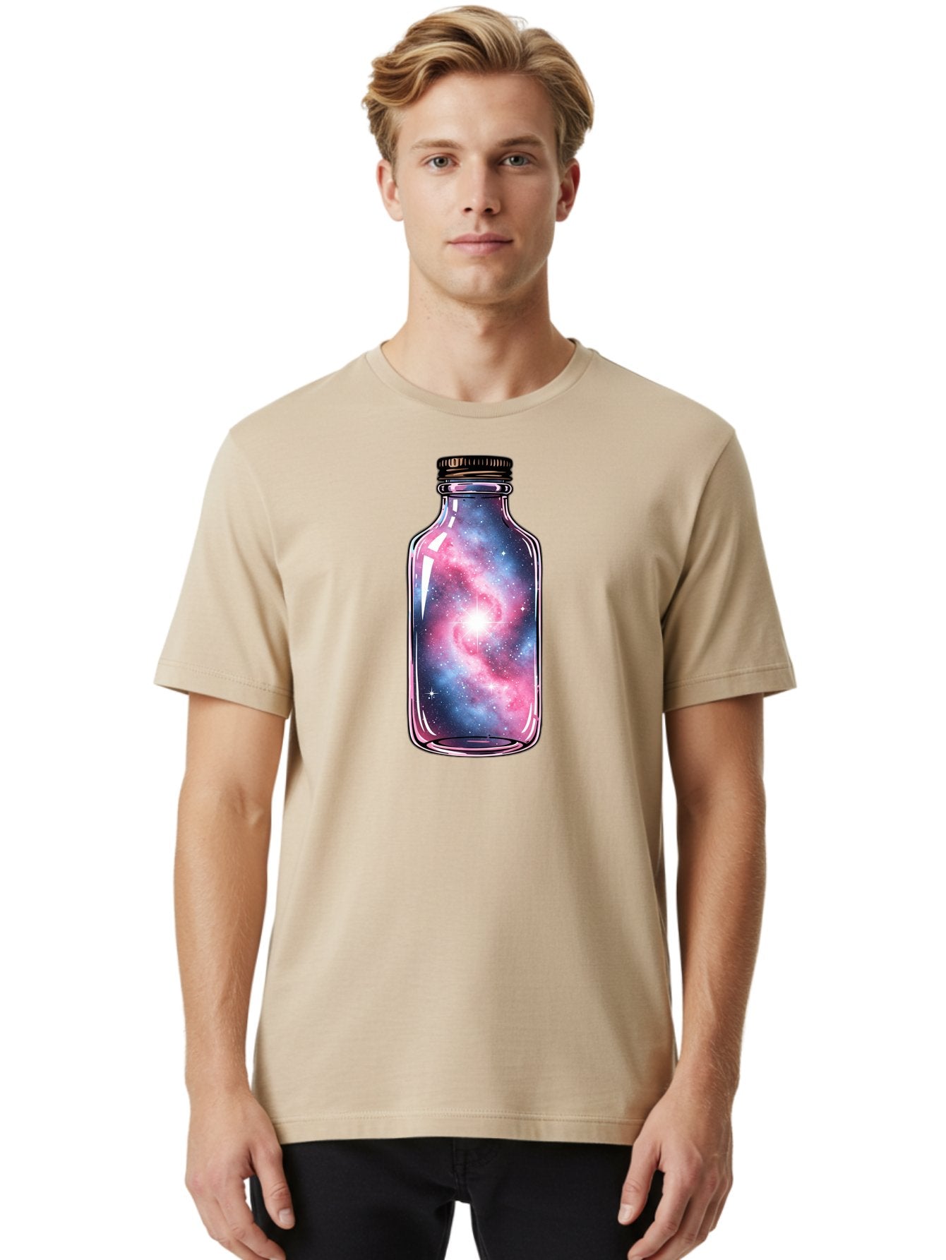 Galaxy-In-A-Bottle-17 Men'S Graphic Tee, 100% Cotton, Comfortable Casual Summer Wear, Machine Washable, Vintage Camera, Old Camera, Antique Camera, Black Camera, Classic Photography, Photography Equipment, Nostalgic Device, Film Camera, Bai971 26