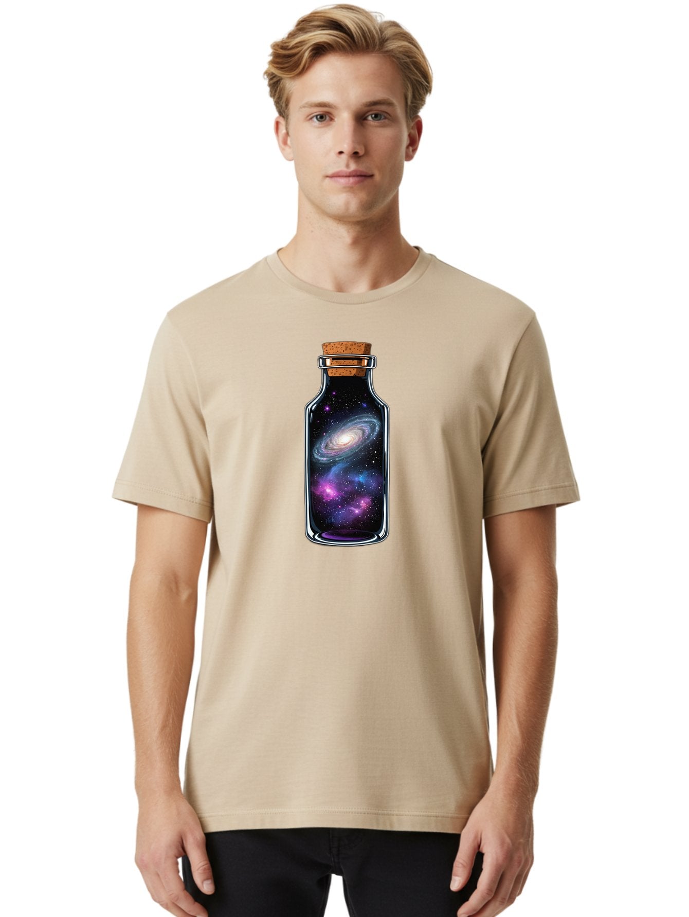 Galaxy-In-A-Bottle-2 Men'S Graphic Tee, 100% Cotton, Comfortable Casual Summer Wear, Machine Washable, Vintage Camera, Old Camera, Antique Camera, Black Camera, Classic Photography, Photography Equipment, Nostalgic Device, Film Camera, Bai974 23