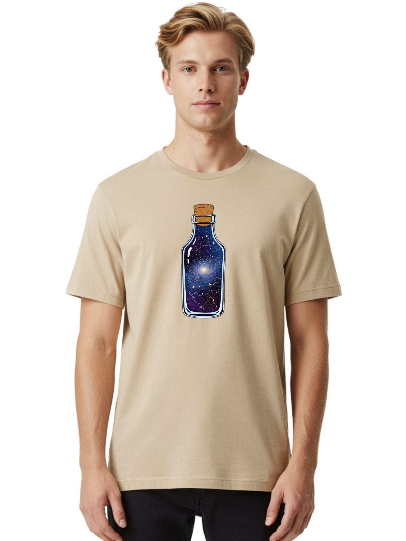 Galaxy-In-A-Bottle-25 Men'S Graphic Tee, 100% Cotton, Comfortable Casual Summer Wear, Machine Washable, Vintage Camera, Old Camera, Antique Camera, Black Camera, Classic Photography, Photography Equipment, Nostalgic Device, Film Camera, Bai980 16