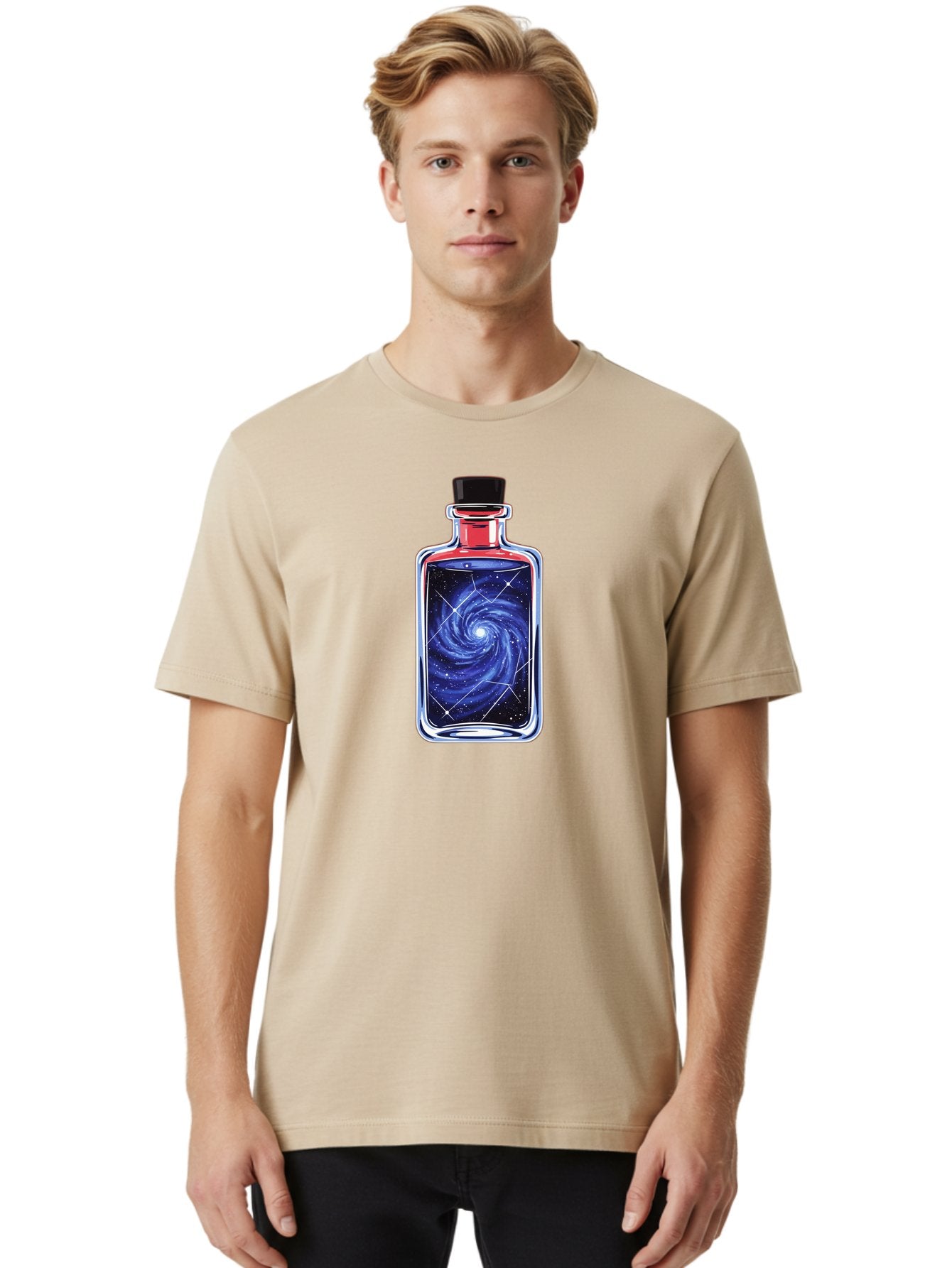 Galaxy-In-A-Bottle-33 Men'S Graphic Tee, 100% Cotton, Comfortable Casual Summer Wear, Machine Washable, Vintage Camera, Old Camera, Antique Camera, Black Camera, Classic Photography, Photography Equipment, Nostalgic Device, Film Camera, Bai989 25