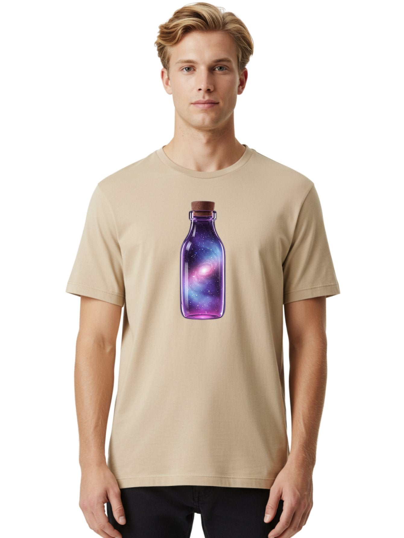 Galaxy-In-A-Bottle-4 Men'S Graphic Tee, 100% Cotton, Comfortable Casual Summer Wear, Machine Washable, Vintage Camera, Old Camera, Antique Camera, Black Camera, Classic Photography, Photography Equipment, Nostalgic Device, Film Camera, Bai996 27