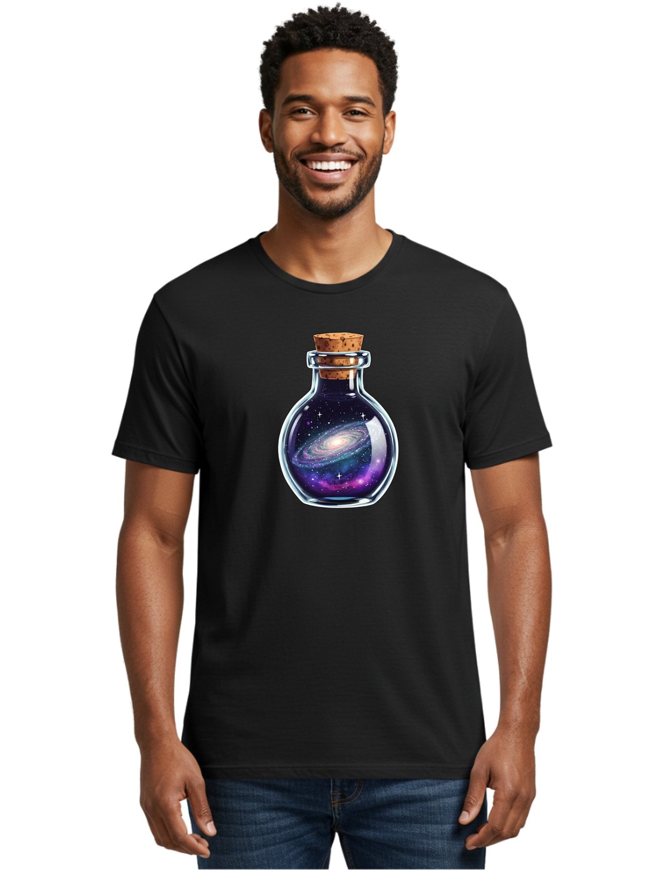Galaxy-In-A-Bottle-42 Men'S Graphic Tee, 100% Cotton, Comfortable Casual Summer Wear, Machine Washable, Vintage Camera, Old Camera, Antique Camera, Black Camera, Classic Photography, Photography Equipment, Nostalgic Device, Film Camera, Bai999 23