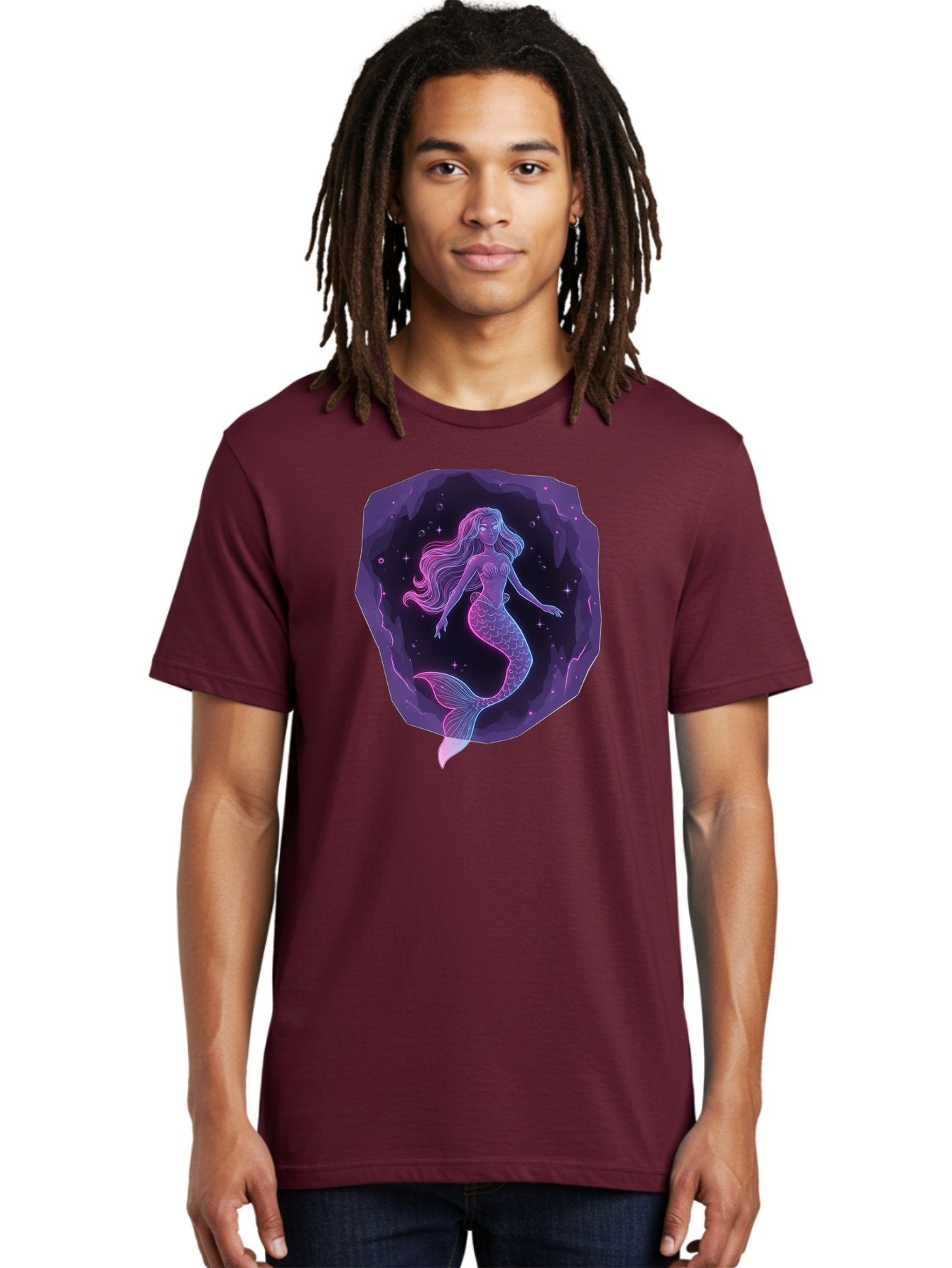 Mermaid-In-Purple Men'S Graphic Tee, 100% Cotton, Comfortable Casual Summer Wear, Machine Washable, Vintage Camera, Old Camera, Antique Camera, Black Camera, Classic Photography, Photography Equipment, Nostalgic Device, Film Camera, Camera Art Baj107 24