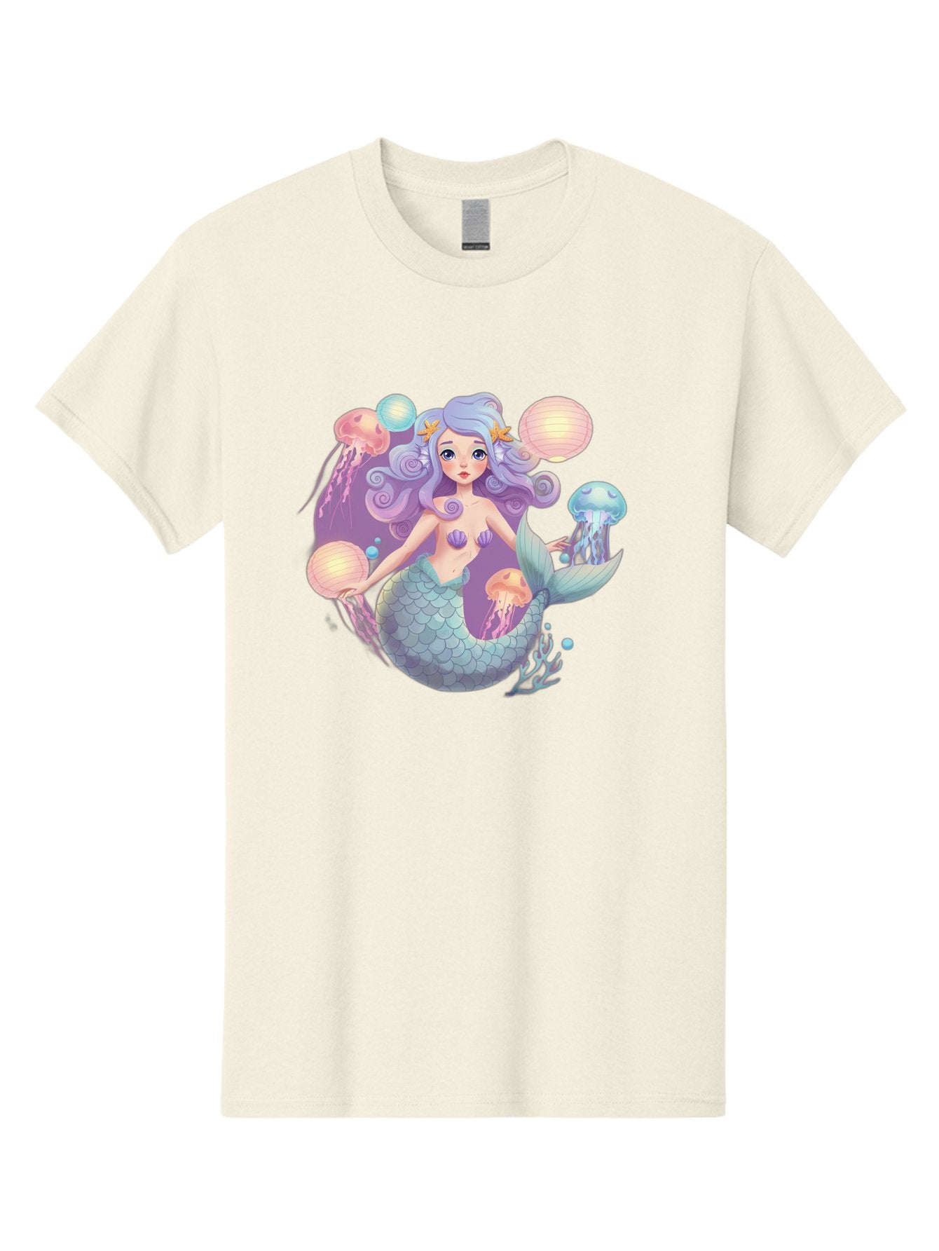 Mermaid-With-Jellyfish-1 Men'S Graphic Tee, 100% Cotton, Comfortable Casual Summer Wear, Machine Washable, Vintage Camera, Old Camera, Antique Camera, Black Camera, Classic Photography, Photography Equipment, Nostalgic Device, Film Camera, Baj110 12