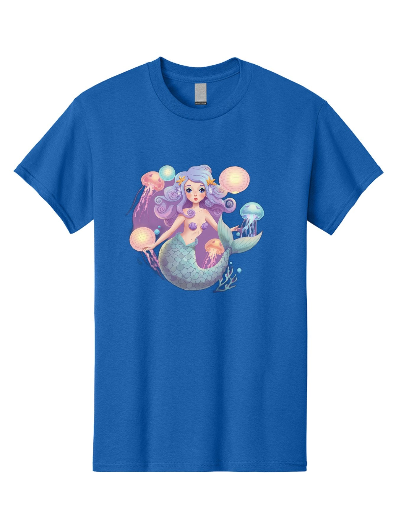 Mermaid-With-Jellyfish-1 Men'S Graphic Tee, 100% Cotton, Comfortable Casual Summer Wear, Machine Washable, Vintage Camera, Old Camera, Antique Camera, Black Camera, Classic Photography, Photography Equipment, Nostalgic Device, Film Camera, Baj110 7