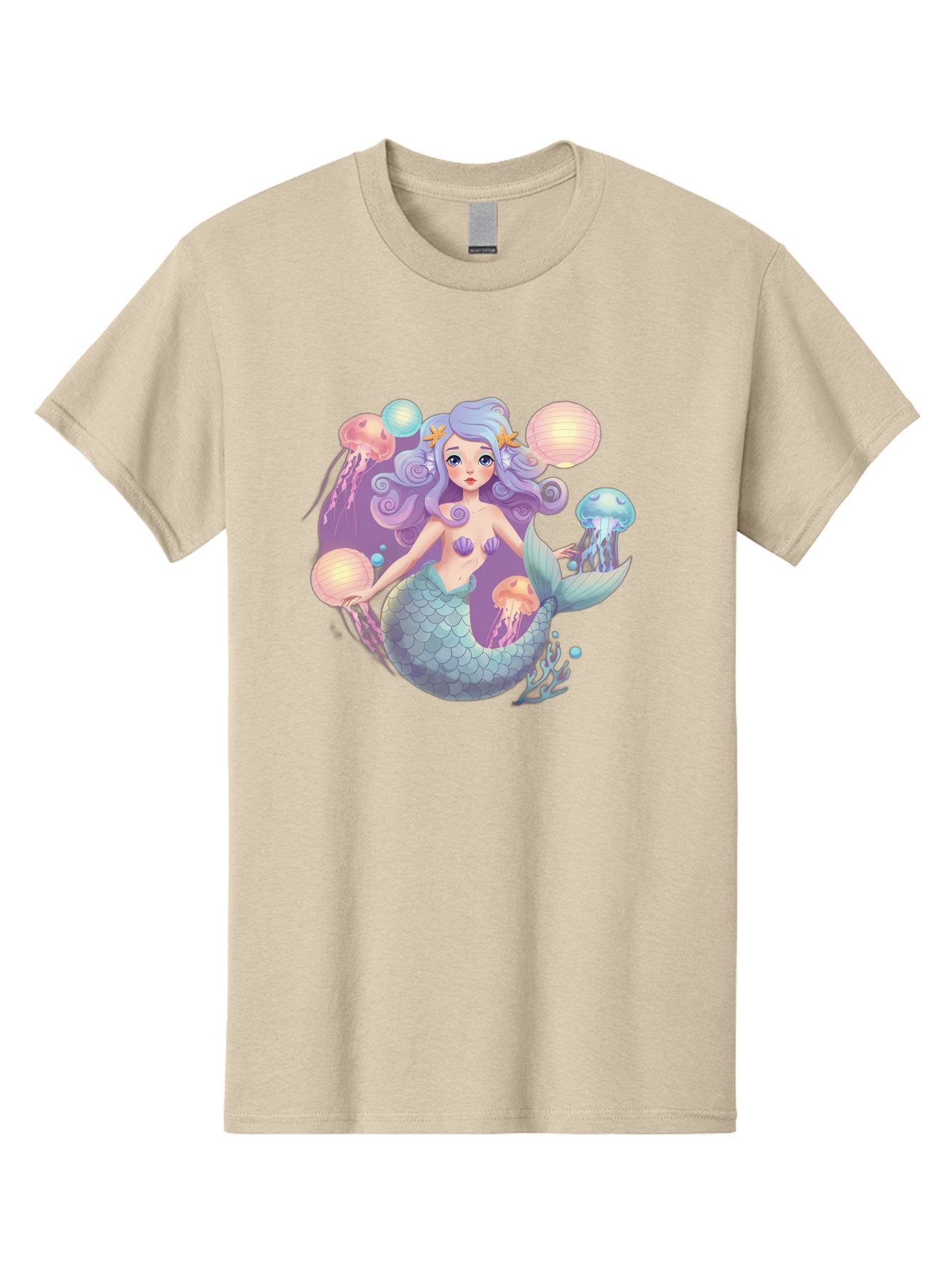 Mermaid-With-Jellyfish-1 Men'S Graphic Tee, 100% Cotton, Comfortable Casual Summer Wear, Machine Washable, Vintage Camera, Old Camera, Antique Camera, Black Camera, Classic Photography, Photography Equipment, Nostalgic Device, Film Camera, Baj110 14