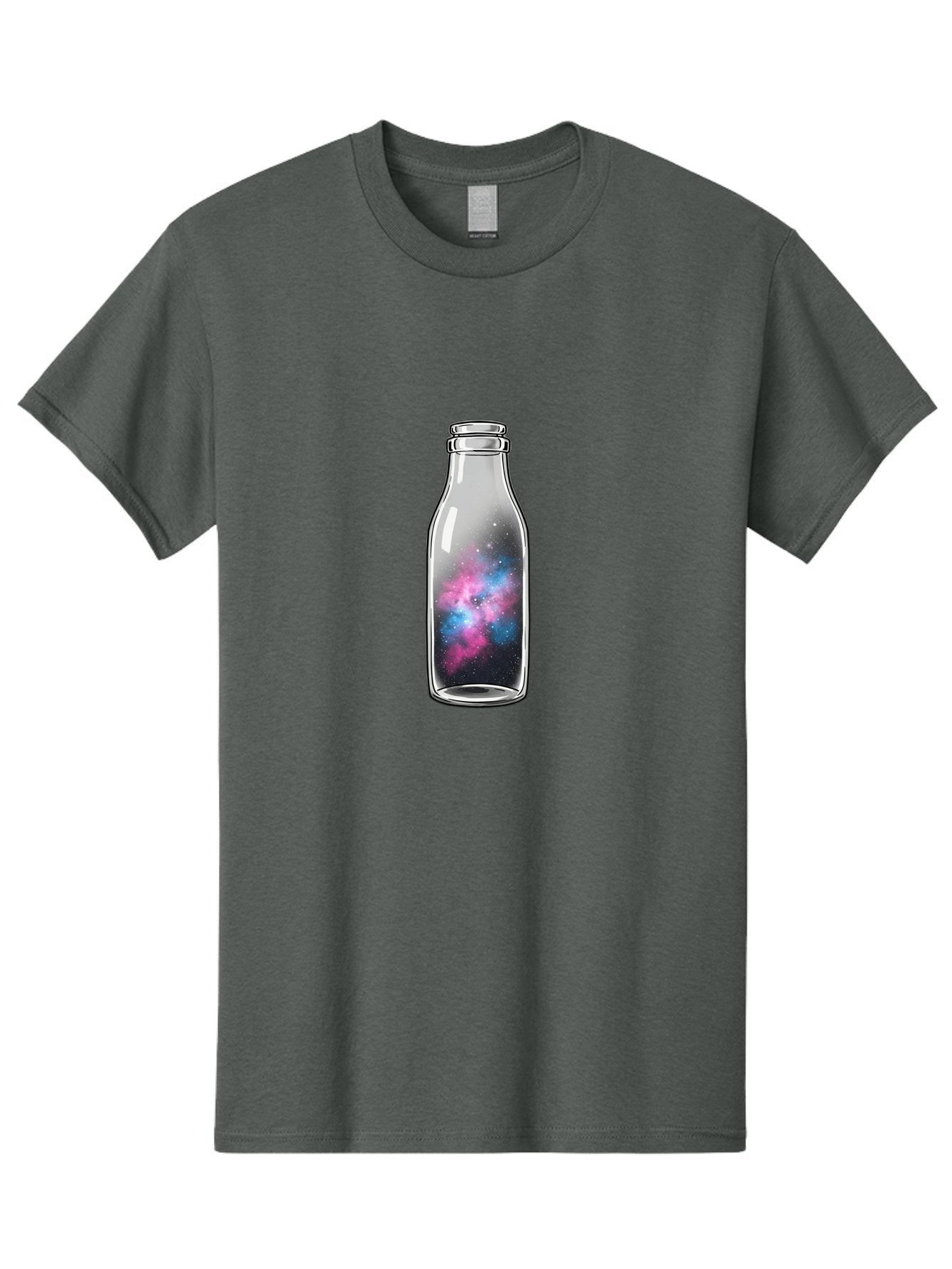 Milk-Bottle-With-Galaxy Men'S Graphic Tee, 100% Cotton, Comfortable Casual Summer Wear, Machine Washable, Vintage Camera, Old Camera, Antique Camera, Black Camera, Classic Photography, Photography Equipment, Nostalgic Device, Film Camera, Baj117 14