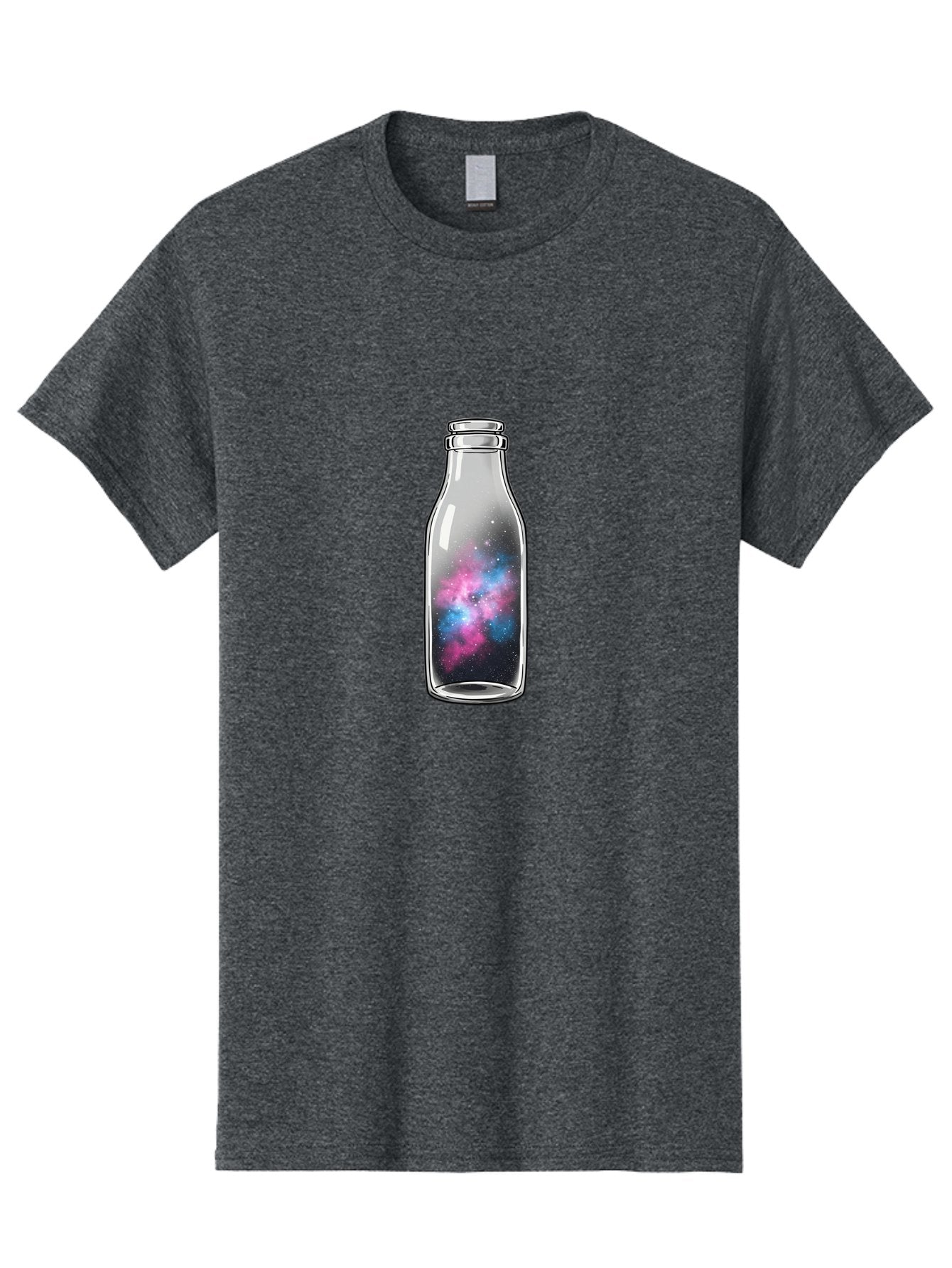 Milk-Bottle-With-Galaxy Men'S Graphic Tee, 100% Cotton, Comfortable Casual Summer Wear, Machine Washable, Vintage Camera, Old Camera, Antique Camera, Black Camera, Classic Photography, Photography Equipment, Nostalgic Device, Film Camera, Baj117 13
