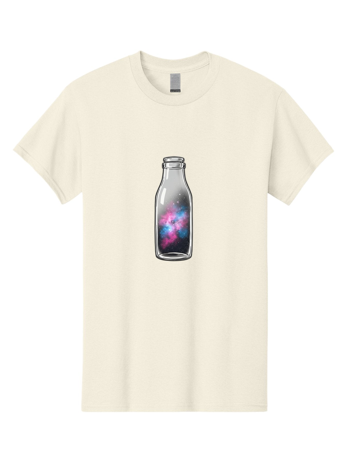 Milk-Bottle-With-Galaxy Men'S Graphic Tee, 100% Cotton, Comfortable Casual Summer Wear, Machine Washable, Vintage Camera, Old Camera, Antique Camera, Black Camera, Classic Photography, Photography Equipment, Nostalgic Device, Film Camera, Baj117 9