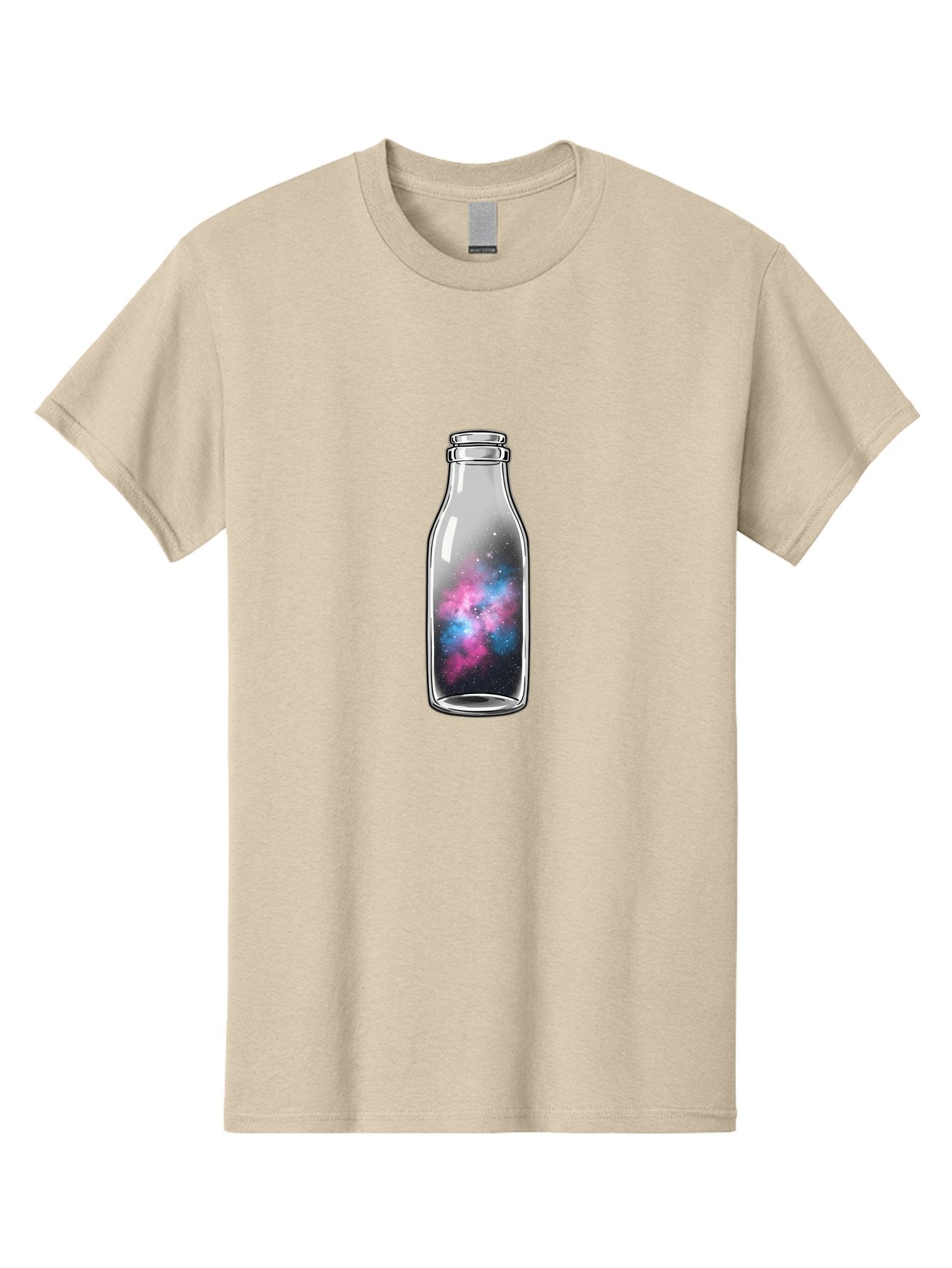 Milk-Bottle-With-Galaxy Men'S Graphic Tee, 100% Cotton, Comfortable Casual Summer Wear, Machine Washable, Vintage Camera, Old Camera, Antique Camera, Black Camera, Classic Photography, Photography Equipment, Nostalgic Device, Film Camera, Baj117 12