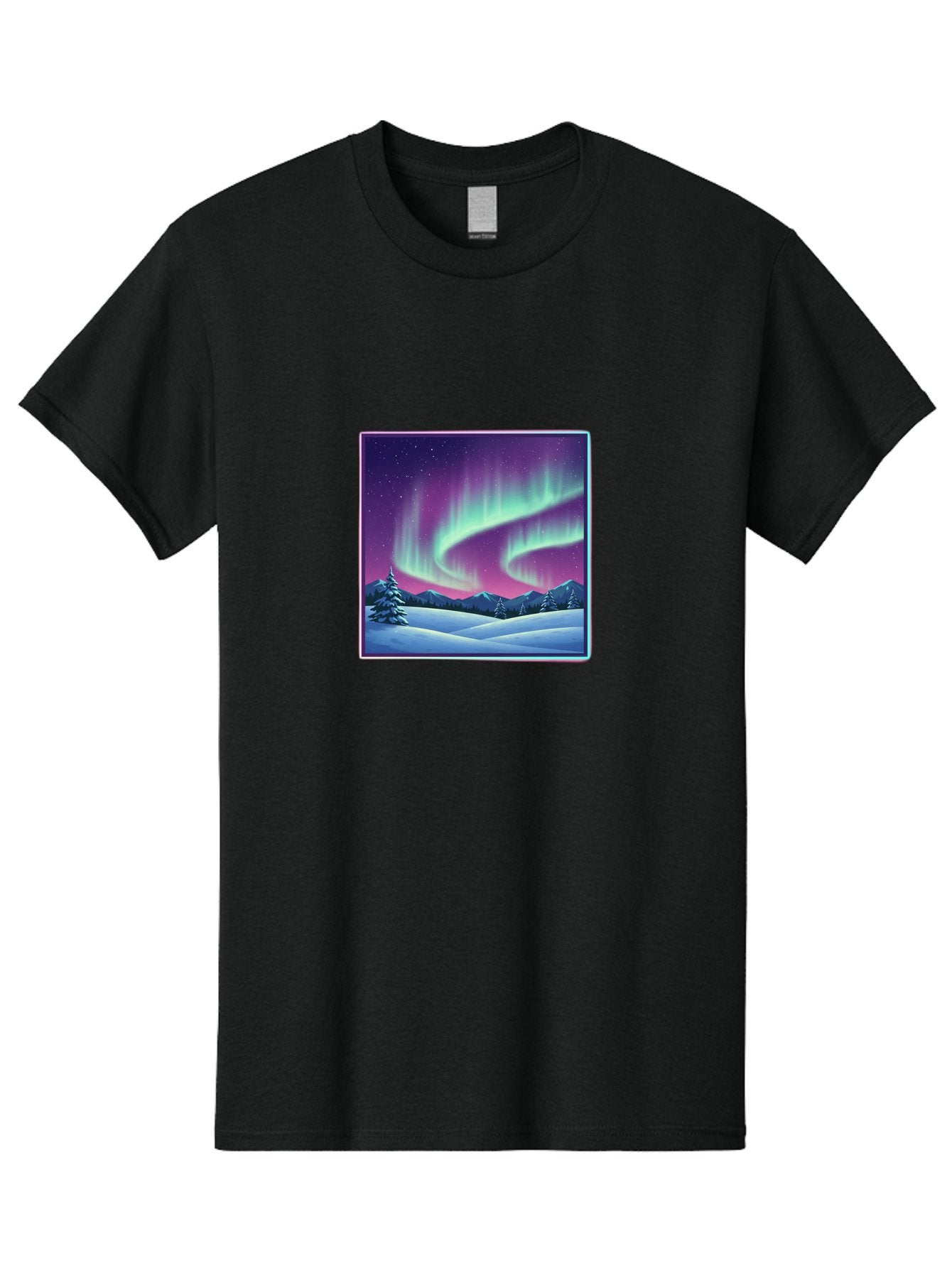 Northern-Lights-2 Men'S Graphic Tee, 100% Cotton, Comfortable Casual Summer Wear, Machine Washable, Vintage Camera, Old Camera, Antique Camera, Black Camera, Classic Photography, Photography Equipment, Nostalgic Device, Film Camera, Camera Art Baj127 11