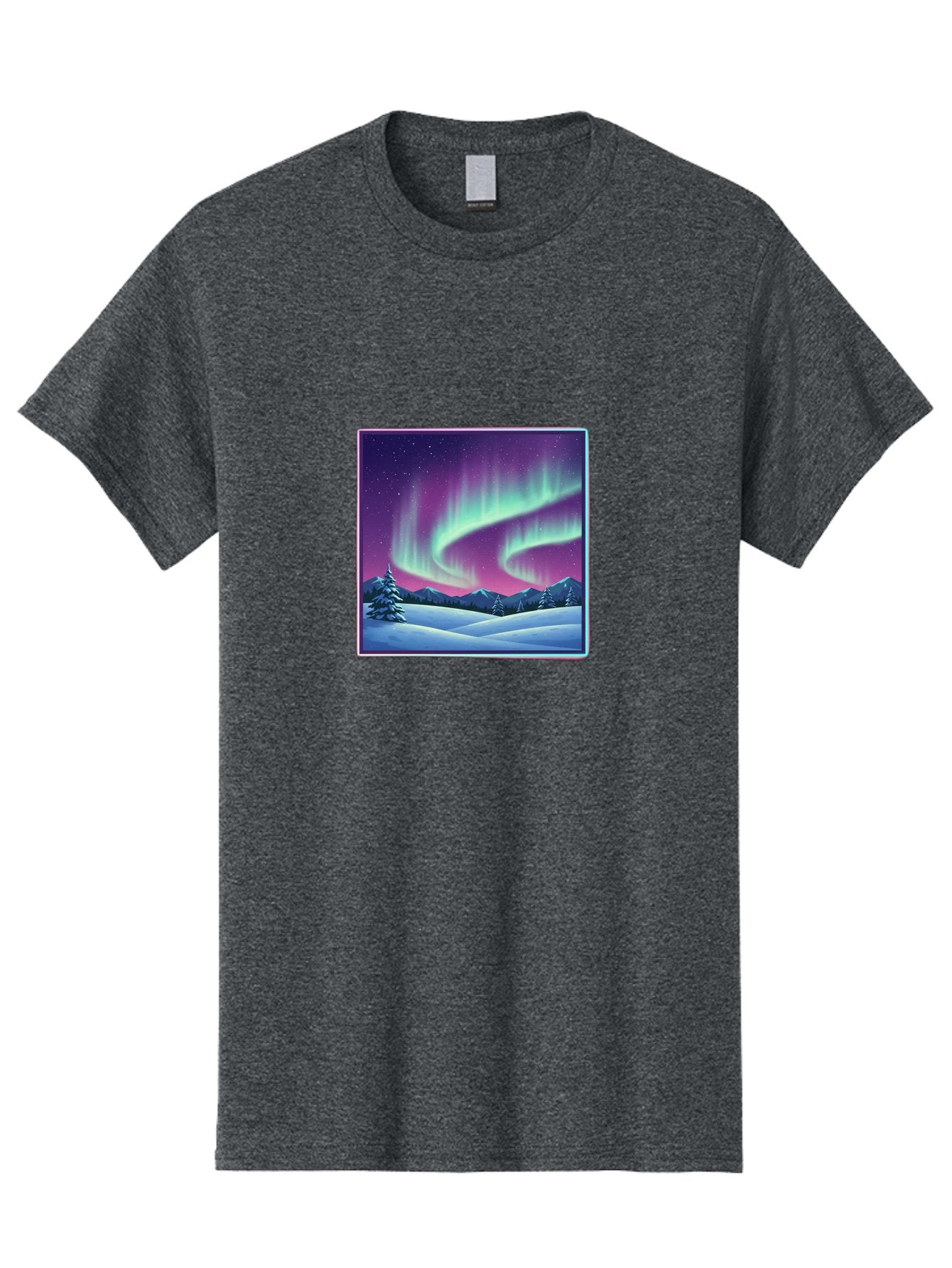 Northern-Lights-2 Men'S Graphic Tee, 100% Cotton, Comfortable Casual Summer Wear, Machine Washable, Vintage Camera, Old Camera, Antique Camera, Black Camera, Classic Photography, Photography Equipment, Nostalgic Device, Film Camera, Camera Art Baj127