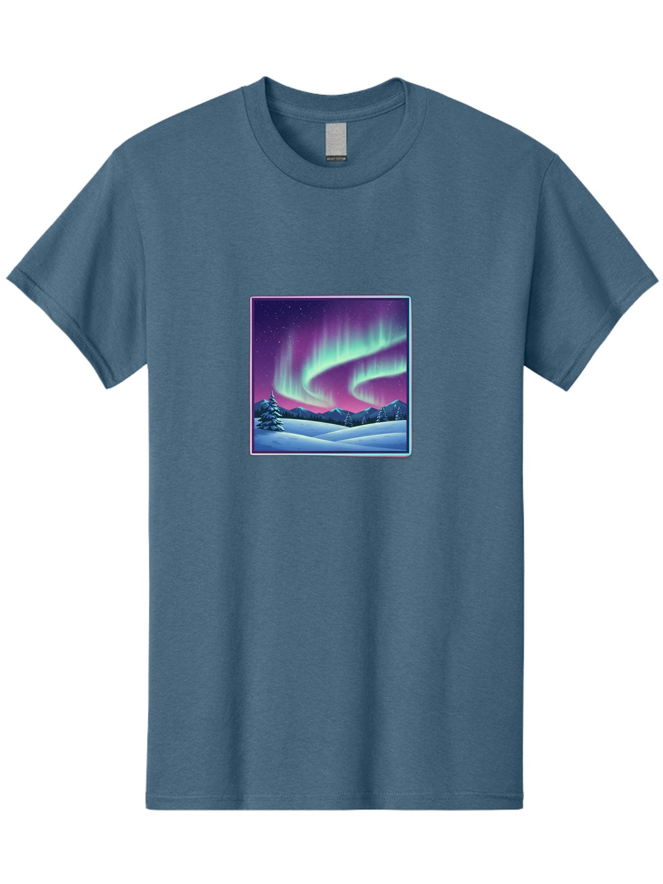 Northern-Lights-2 Men'S Graphic Tee, 100% Cotton, Comfortable Casual Summer Wear, Machine Washable, Vintage Camera, Old Camera, Antique Camera, Black Camera, Classic Photography, Photography Equipment, Nostalgic Device, Film Camera, Camera Art Baj127 8