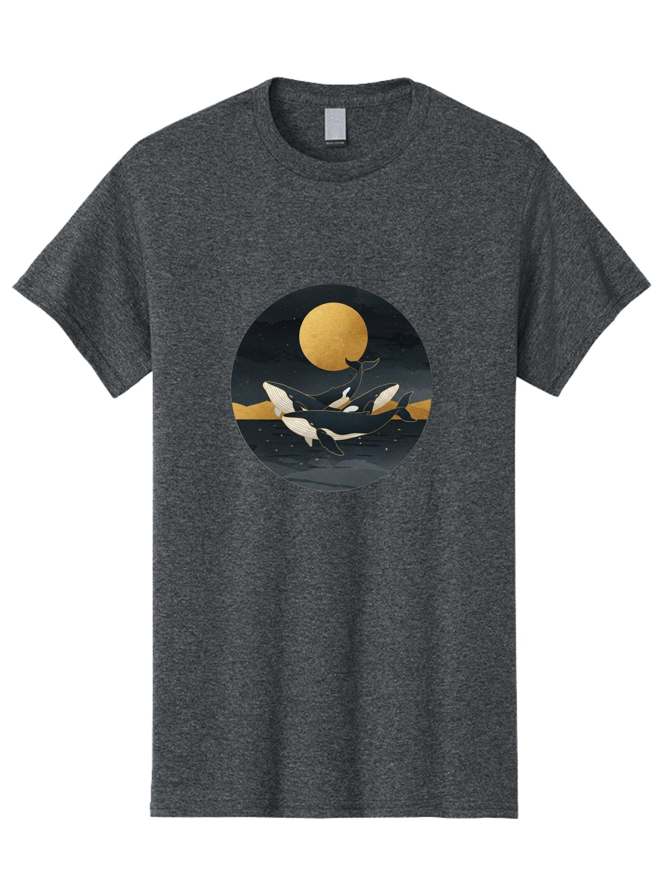 Orca-Whales-Under-Moon Men'S Graphic Tee, 100% Cotton, Comfortable Casual Summer Wear, Machine Washable, Vintage Camera, Old Camera, Antique Camera, Black Camera, Classic Photography, Photography Equipment, Nostalgic Device, Film Camera, Baj135 7