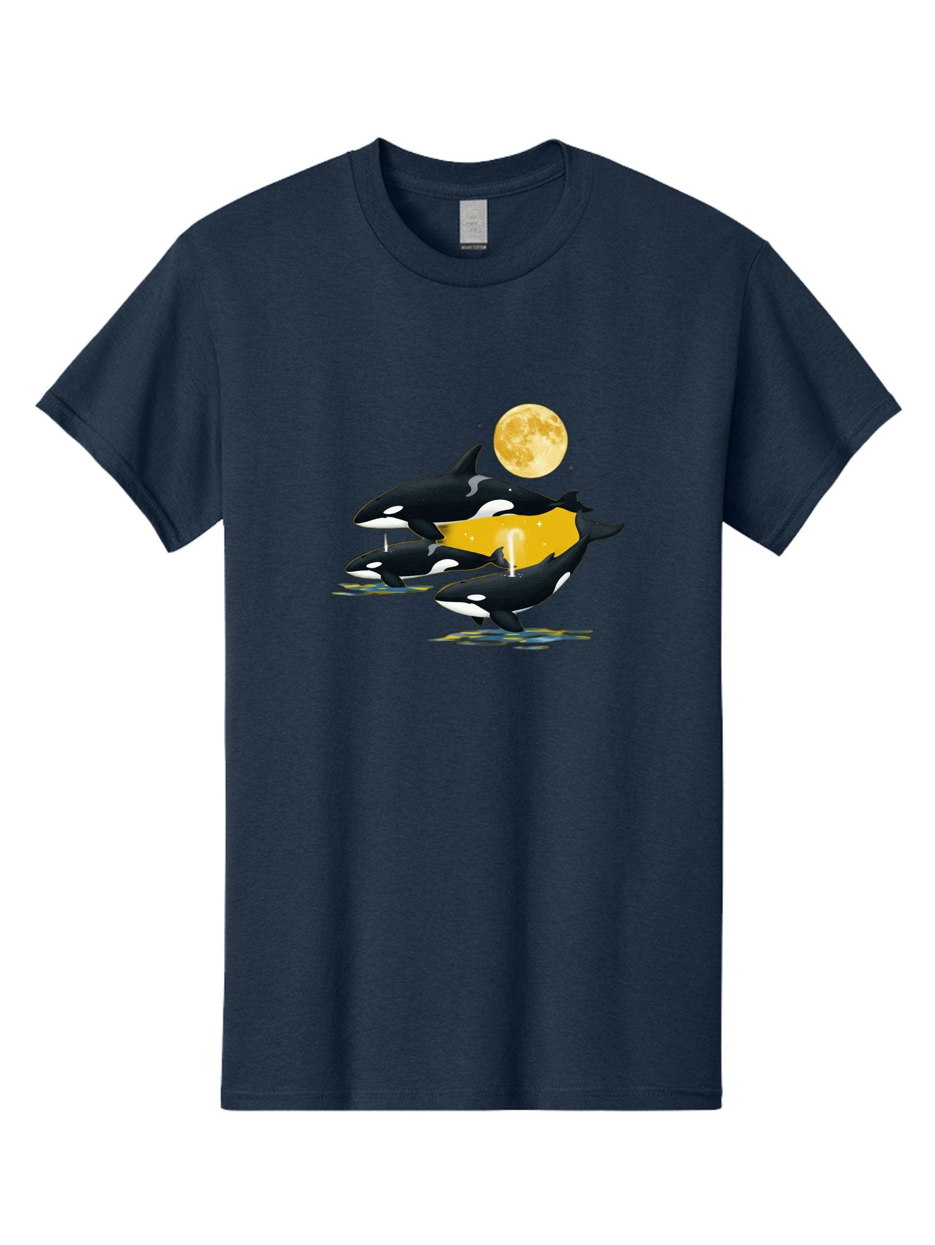 Orcas-Under-Moon Men'S Graphic Tee, 100% Cotton, Comfortable Casual Summer Wear, Machine Washable, Vintage Camera, Old Camera, Antique Camera, Black Camera, Classic Photography, Photography Equipment, Nostalgic Device, Film Camera, Camera Art Baj138 3