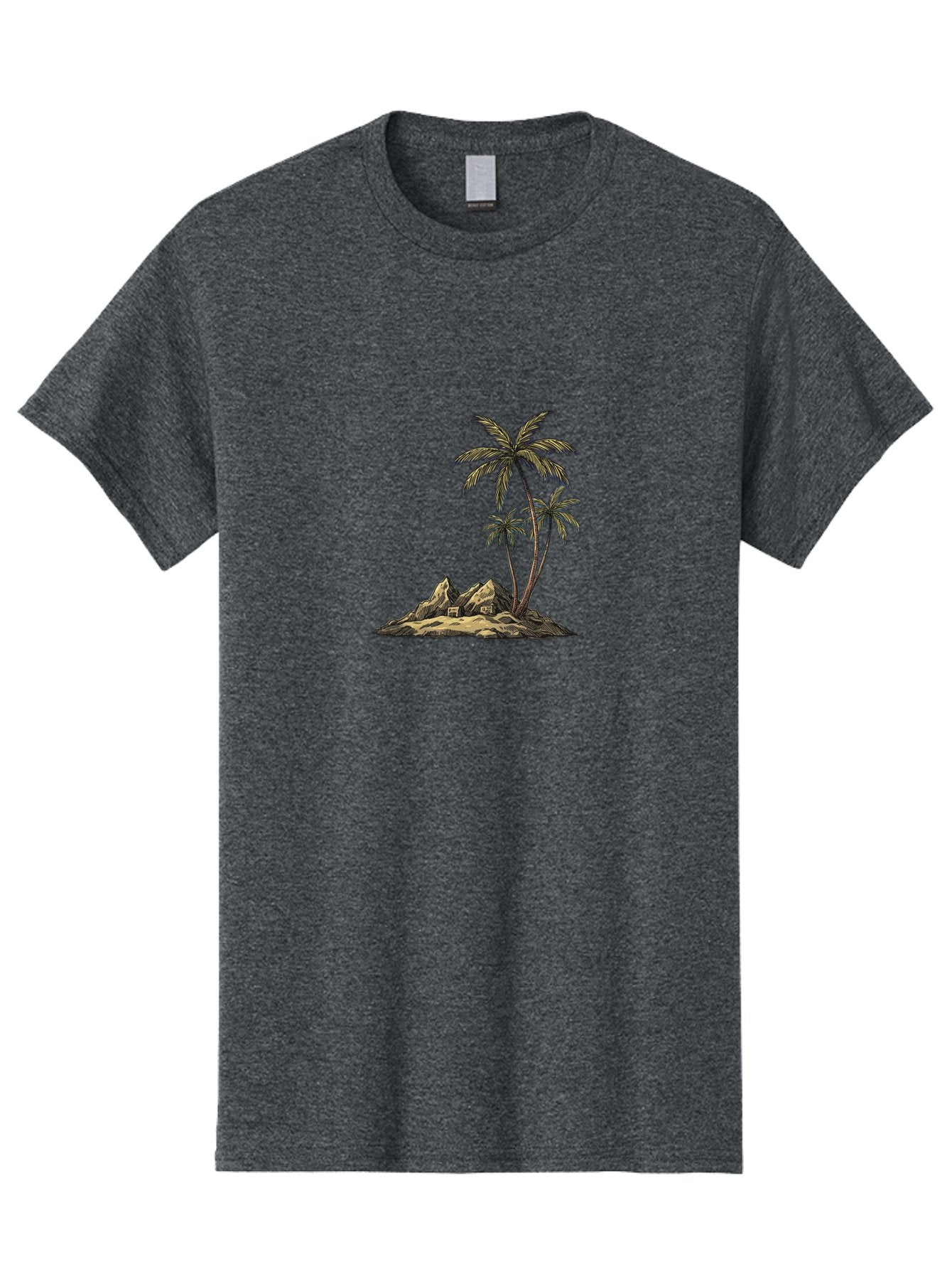 Palm-Trees-On-Island Men'S Graphic Tee, 100% Cotton, Comfortable Casual Summer Wear, Machine Washable, Vintage Camera, Old Camera, Antique Camera, Black Camera, Classic Photography, Photography Equipment, Nostalgic Device, Film Camera, Baj142 5