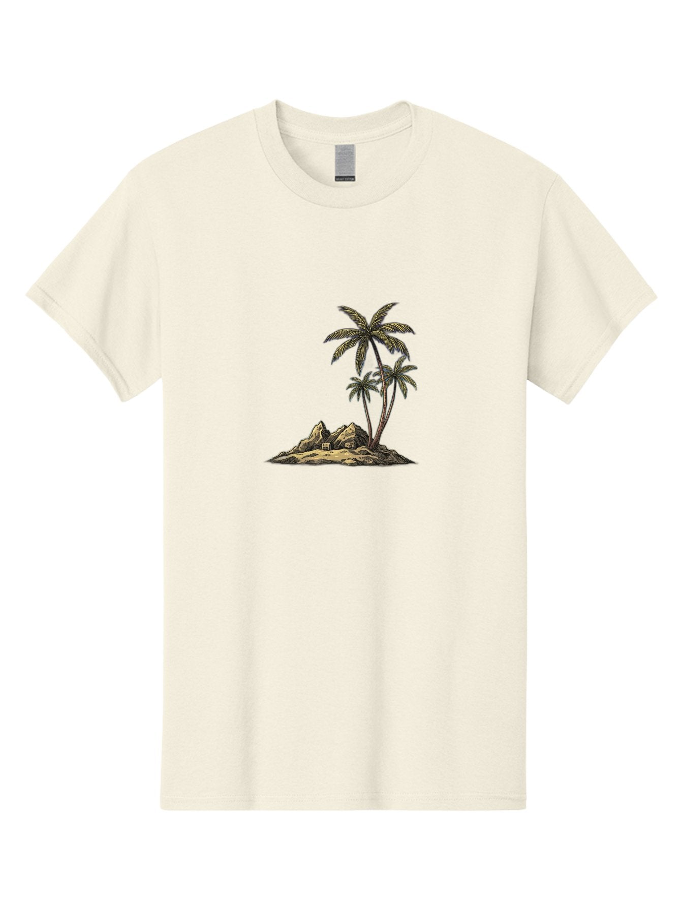 Palm-Trees-On-Island Men'S Graphic Tee, 100% Cotton, Comfortable Casual Summer Wear, Machine Washable, Vintage Camera, Old Camera, Antique Camera, Black Camera, Classic Photography, Photography Equipment, Nostalgic Device, Film Camera, Baj142 3