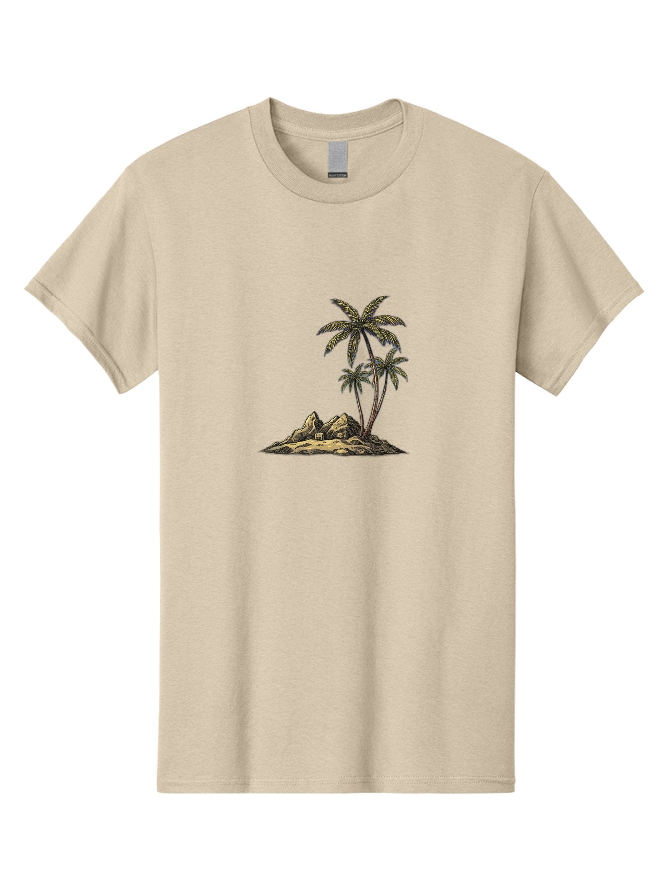 Palm-Trees-On-Island Men'S Graphic Tee, 100% Cotton, Comfortable Casual Summer Wear, Machine Washable, Vintage Camera, Old Camera, Antique Camera, Black Camera, Classic Photography, Photography Equipment, Nostalgic Device, Film Camera, Baj142 15
