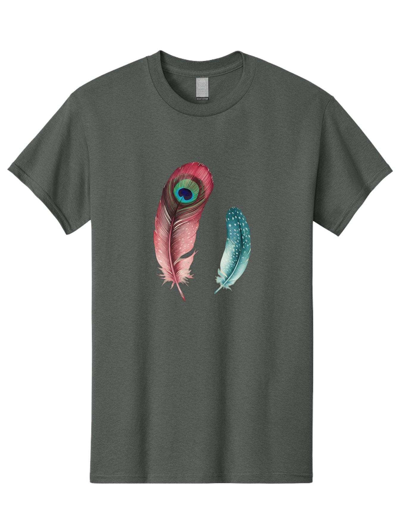 Peacock-Feather-And-Blue-Feather Men'S Graphic Tee, 100% Cotton, Comfortable Casual Summer Wear, Machine Washable, Vintage Camera, Old Camera, Antique Camera, Black Camera, Classic Photography, Photography Equipment, Nostalgic Device, Baj149 11