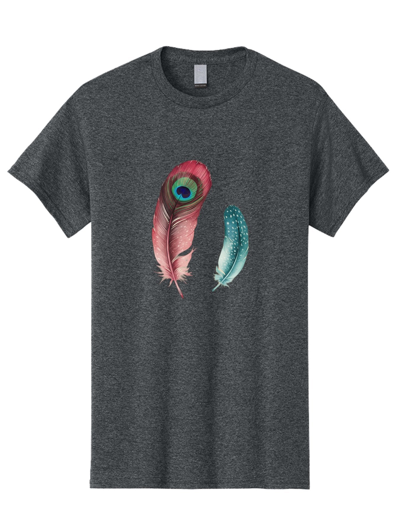 Peacock-Feather-And-Blue-Feather Men'S Graphic Tee, 100% Cotton, Comfortable Casual Summer Wear, Machine Washable, Vintage Camera, Old Camera, Antique Camera, Black Camera, Classic Photography, Photography Equipment, Nostalgic Device, Baj149 5