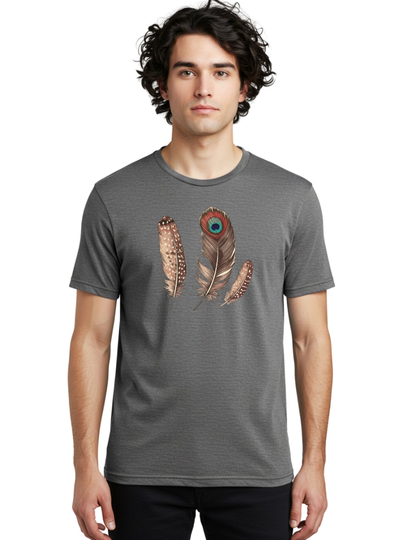 Peacock-Feathers-1 Men'S Graphic Tee, 100% Cotton, Comfortable Casual Summer Wear, Machine Washable, Vintage Camera, Old Camera, Antique Camera, Black Camera, Classic Photography, Photography Equipment, Nostalgic Device, Film Camera, Baj151 17