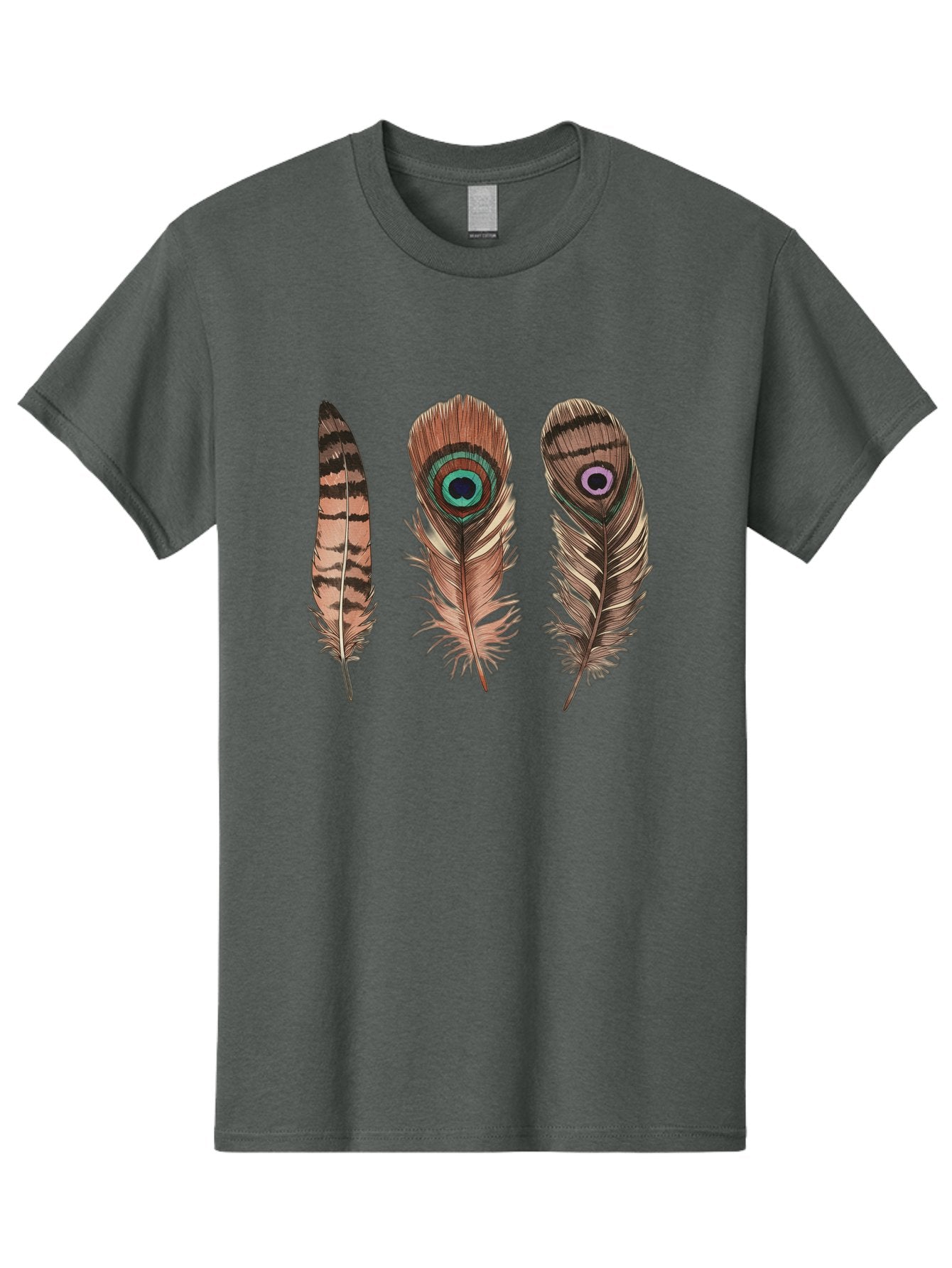 Peacock-Feathers-3 Men'S Graphic Tee, 100% Cotton, Comfortable Casual Summer Wear, Machine Washable, Vintage Camera, Old Camera, Antique Camera, Black Camera, Classic Photography, Photography Equipment, Nostalgic Device, Film Camera, Baj153 4