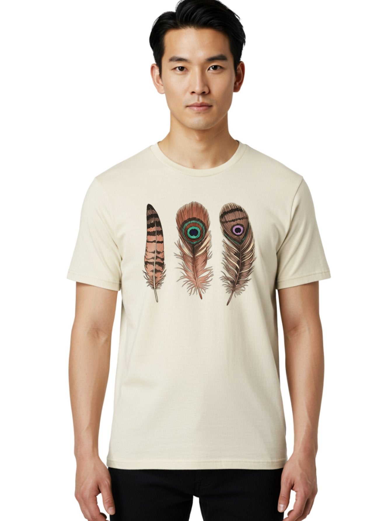 Peacock-Feathers-3 Men'S Graphic Tee, 100% Cotton, Comfortable Casual Summer Wear, Machine Washable, Vintage Camera, Old Camera, Antique Camera, Black Camera, Classic Photography, Photography Equipment, Nostalgic Device, Film Camera, Baj153 28