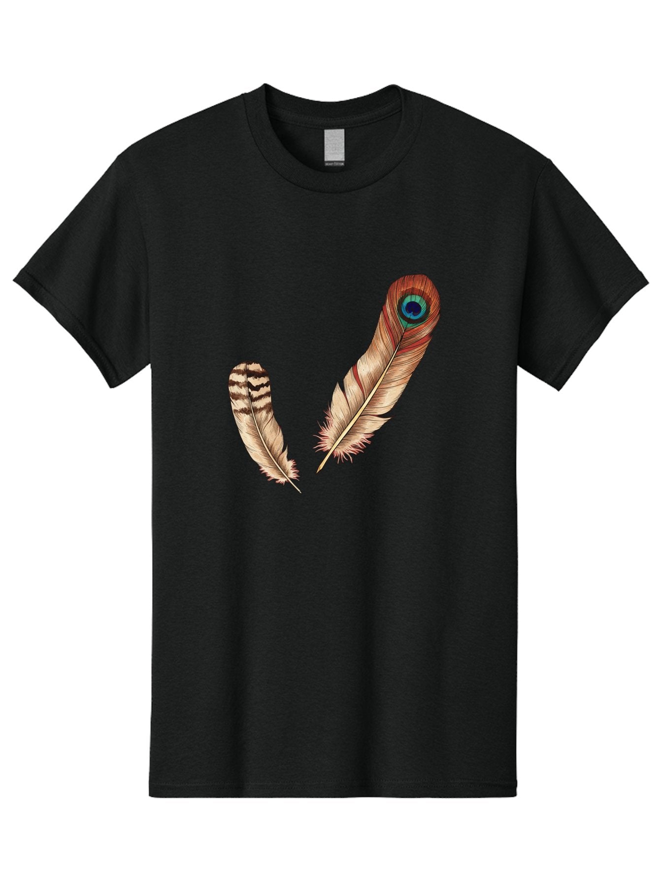 Peacock-Feathers-4 Men'S Graphic Tee, 100% Cotton, Comfortable Casual Summer Wear, Machine Washable, Vintage Camera, Old Camera, Antique Camera, Black Camera, Classic Photography, Photography Equipment, Nostalgic Device, Film Camera, Baj154 14