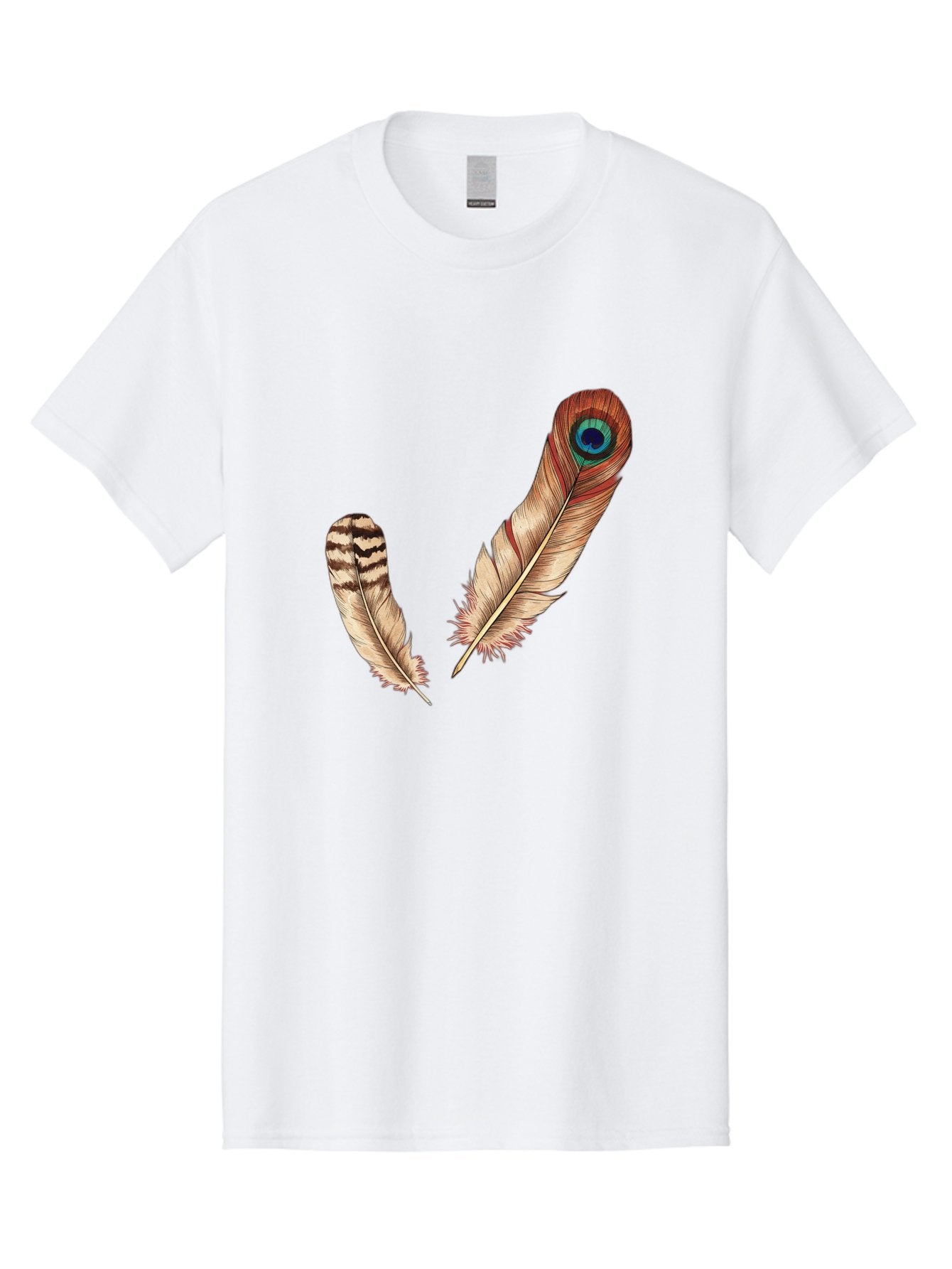 Peacock-Feathers-4 Men'S Graphic Tee, 100% Cotton, Comfortable Casual Summer Wear, Machine Washable, Vintage Camera, Old Camera, Antique Camera, Black Camera, Classic Photography, Photography Equipment, Nostalgic Device, Film Camera, Baj154