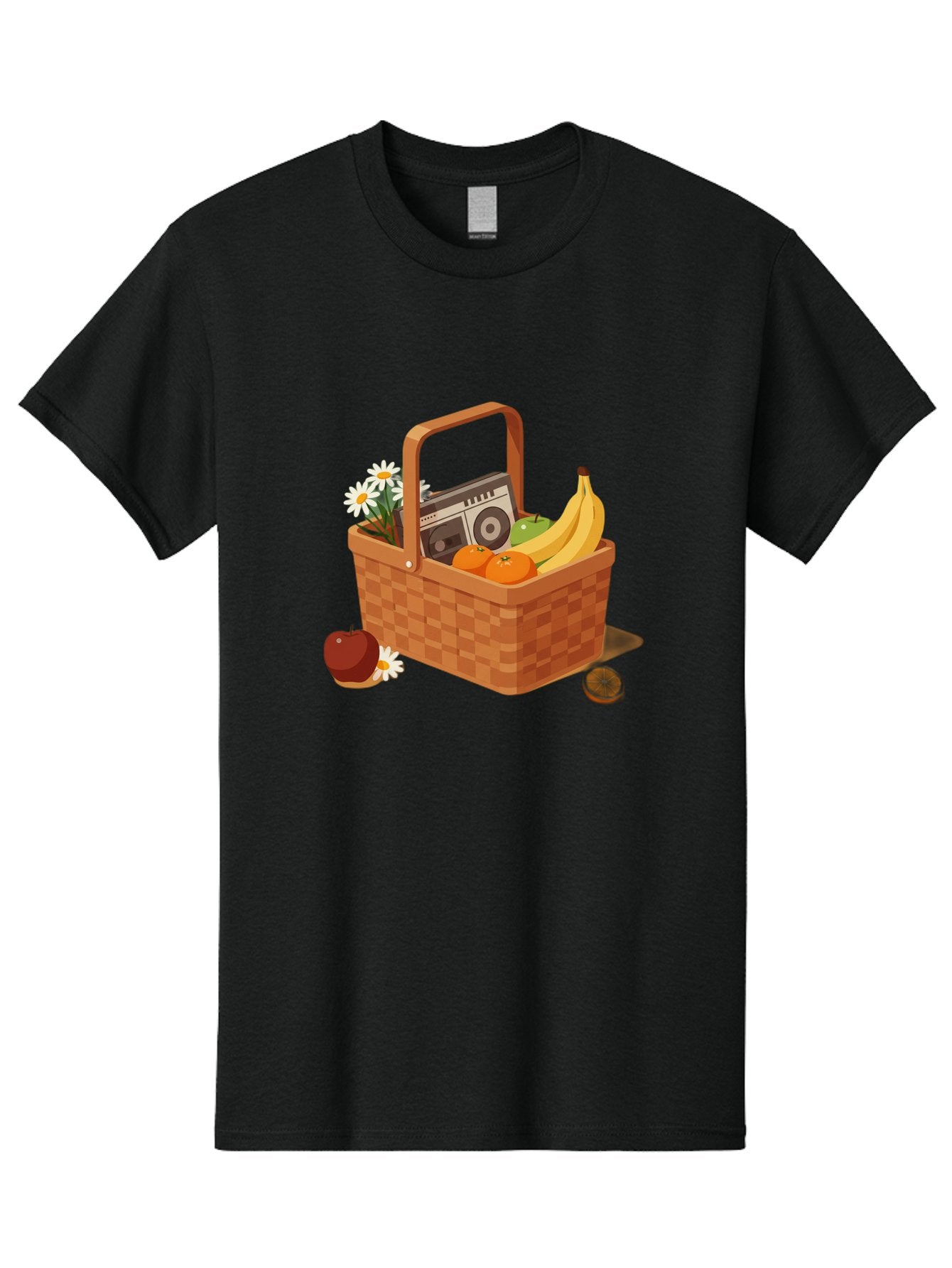 Picnic-Basket-2 Men'S Graphic Tee, 100% Cotton, Comfortable Casual Summer Wear, Machine Washable, Vintage Camera, Old Camera, Antique Camera, Black Camera, Classic Photography, Photography Equipment, Nostalgic Device, Film Camera, Camera Art Baj161 5