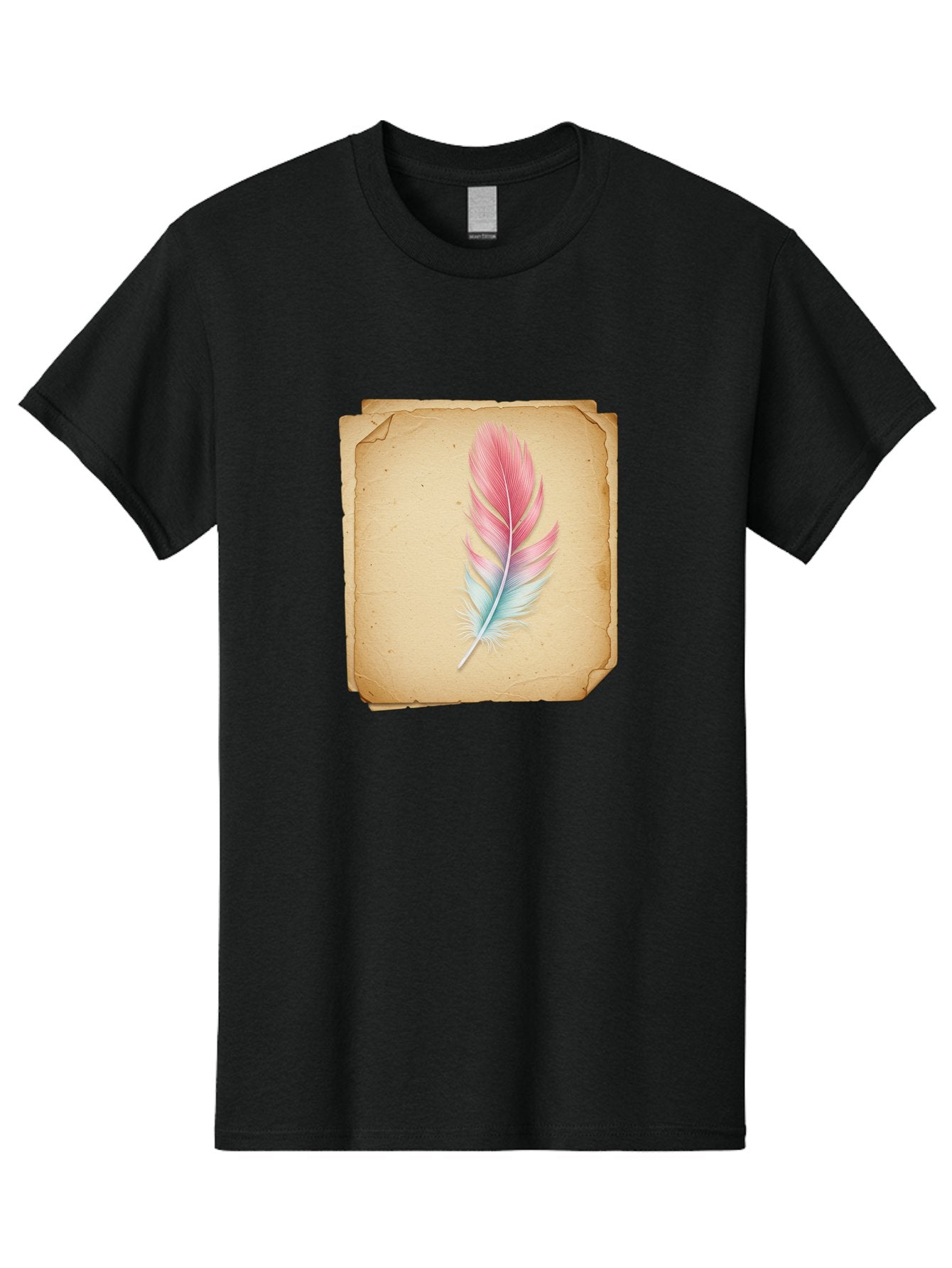 Pink-And-Blue-Feather Men'S Graphic Tee, 100% Cotton, Comfortable Casual Summer Wear, Machine Washable, Vintage Camera, Old Camera, Antique Camera, Black Camera, Classic Photography, Photography Equipment, Nostalgic Device, Film Camera, Baj163 11
