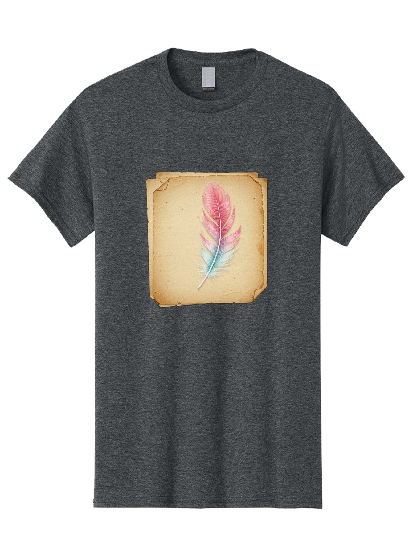 Pink-And-Blue-Feather Men'S Graphic Tee, 100% Cotton, Comfortable Casual Summer Wear, Machine Washable, Vintage Camera, Old Camera, Antique Camera, Black Camera, Classic Photography, Photography Equipment, Nostalgic Device, Film Camera, Baj163 5