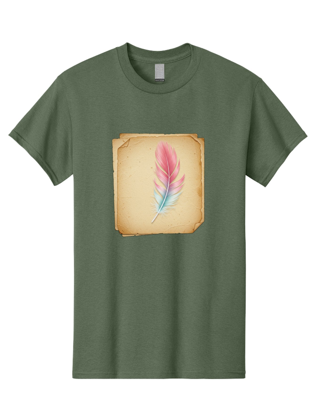 Pink-And-Blue-Feather Men'S Graphic Tee, 100% Cotton, Comfortable Casual Summer Wear, Machine Washable, Vintage Camera, Old Camera, Antique Camera, Black Camera, Classic Photography, Photography Equipment, Nostalgic Device, Film Camera, Baj163 15